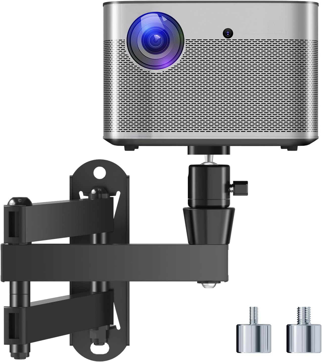 suptek 1/4", M4 M6 MA1330YT Universal Foldable Projector Wall Mount - Adjustable Bracket for Projectors, Compatible