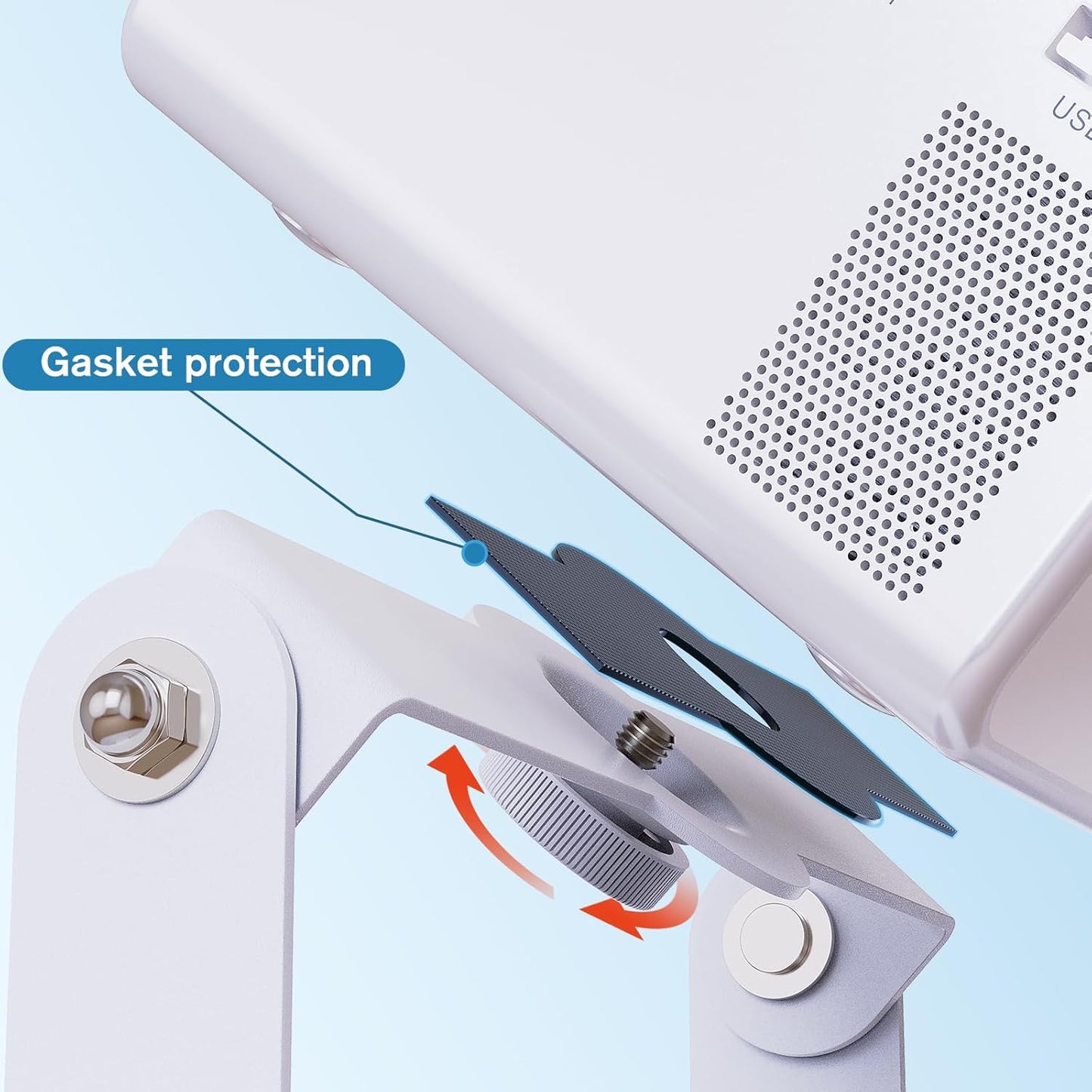 1/4 inch DAWASAPAT Projector Stand MINI Desktop Mount Angle Adjustable Projector Stand with Mounting Screw & Cable Ties