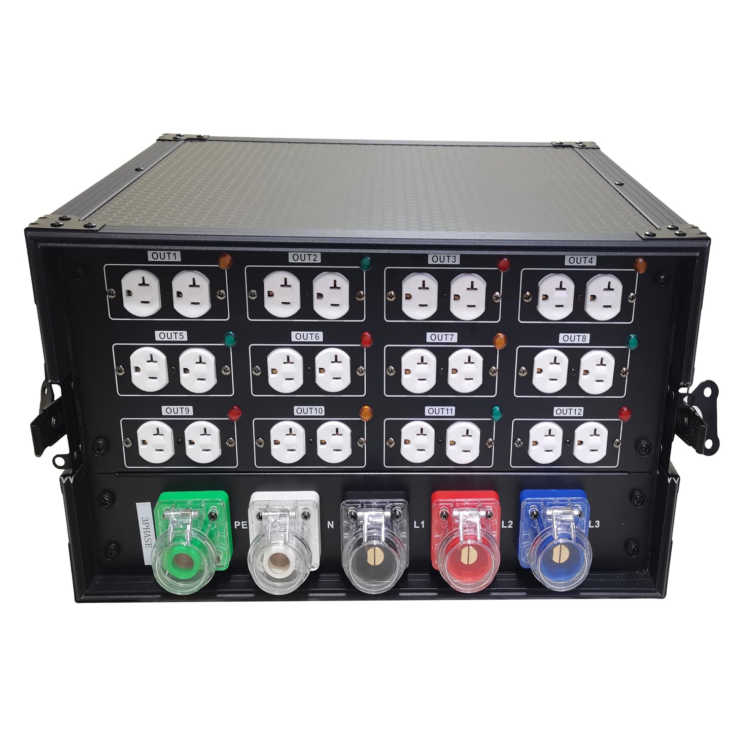 JUNMAN 12 Channel 24 Edison Power Distro Distributor Box for Stage Lighting