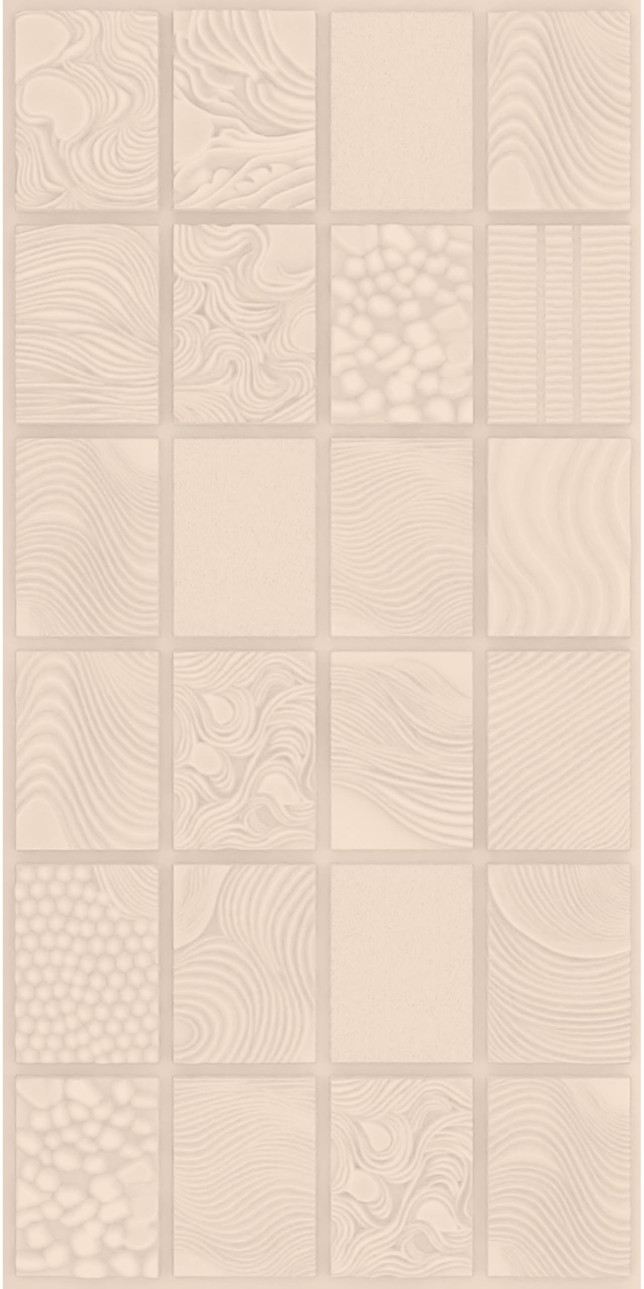 Dundee Deco 3D Peel and Stick Wall Panels - Soft-Touch Matte Finish, 1.6 ft X 3.4 ft, Thick Self-Adhesive Panels for Home & Commercial Interiors - Moccasin - Set of 10, Covers 55 sq ft