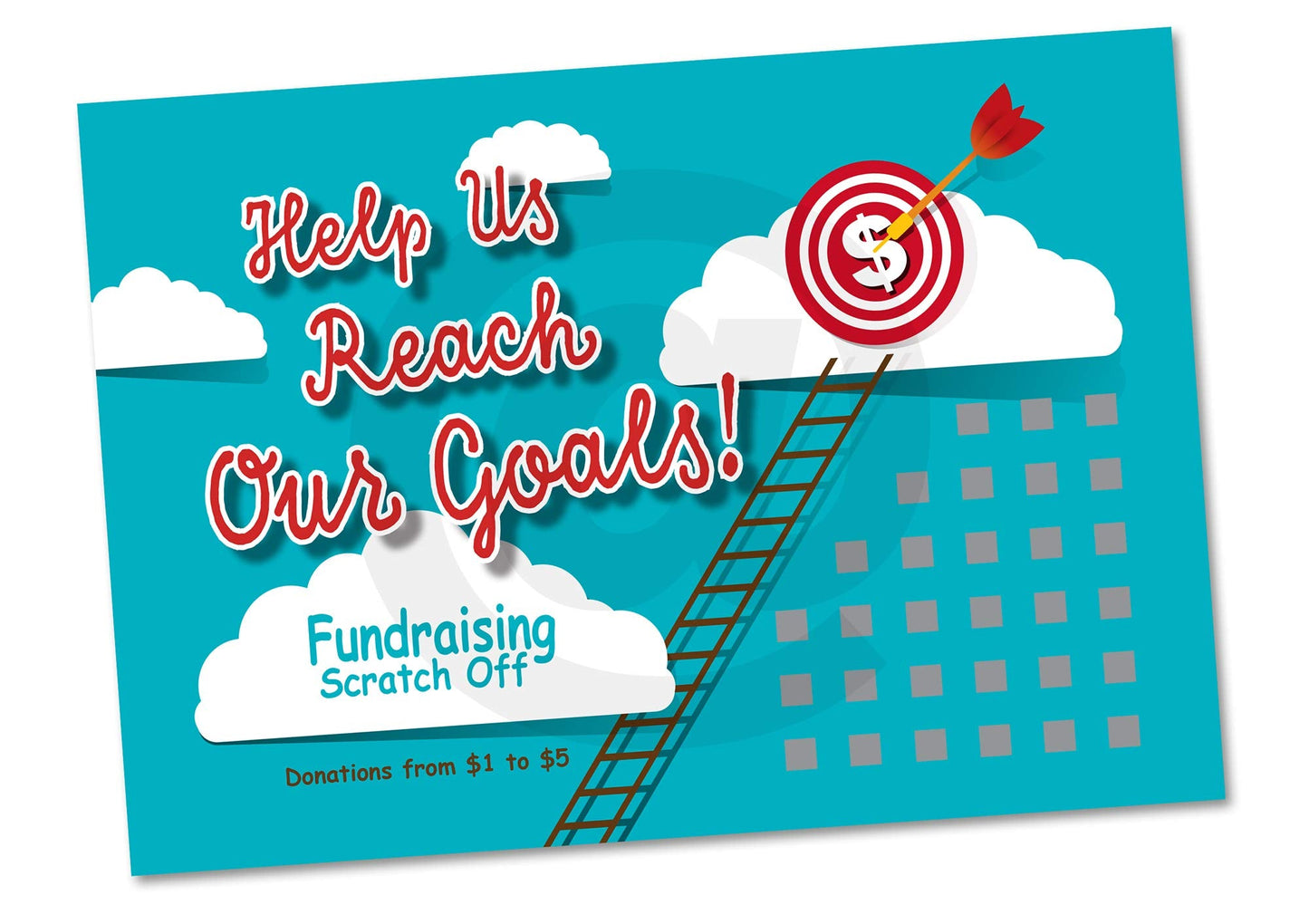 Help Us Reach Our Goals Fundraising Scratch Off Cards (20 Cards)- Raise $2,000. You Keep All The Profit!…