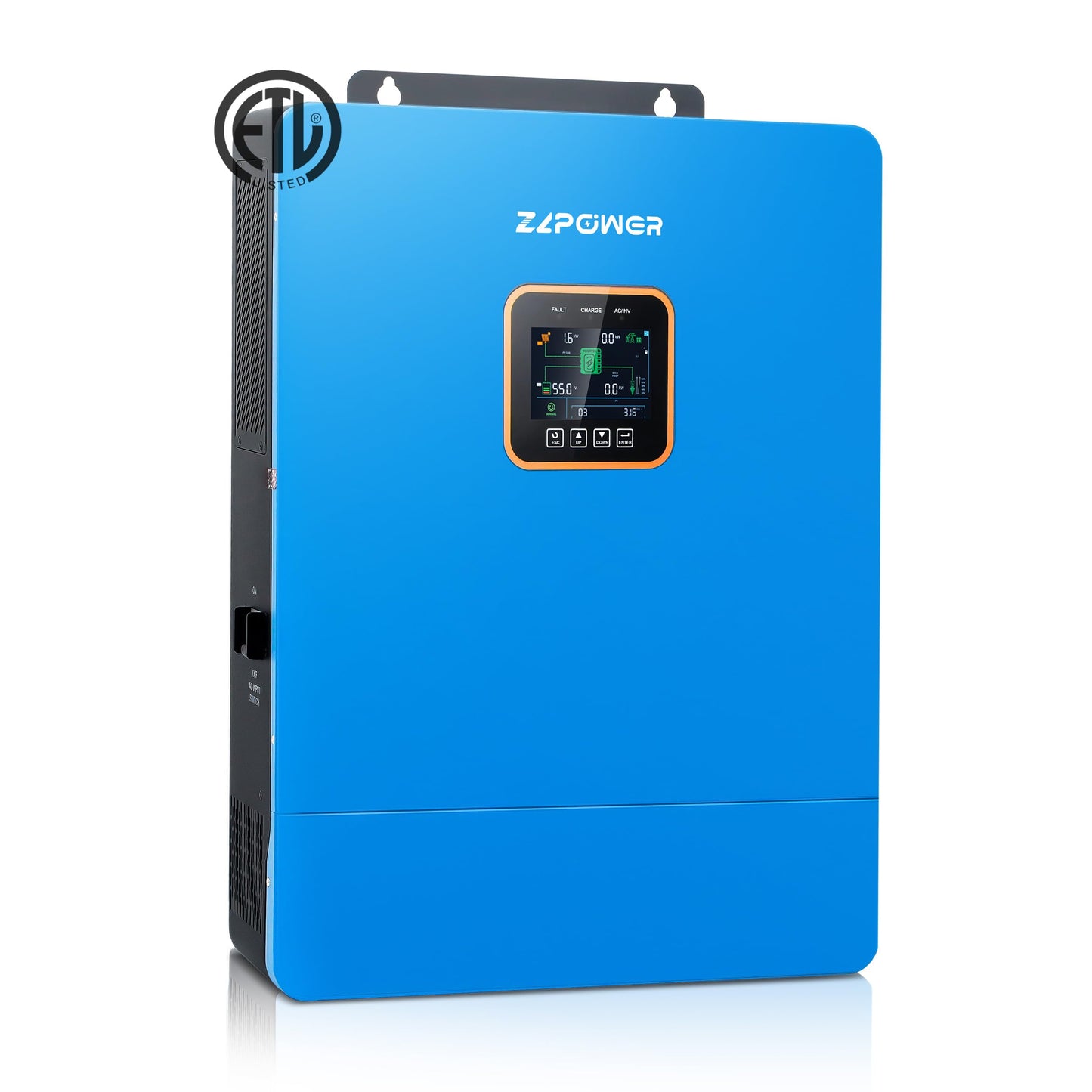 ZLPOWER 10000W Solar Inverter 48V Split Phase 120V/240V, 11000W Max PV Input Hybrid Inverter Charger, Battery-Free Operation, Pure Sine Wave for Whole Home Backup (WiFi and BMS COMM)