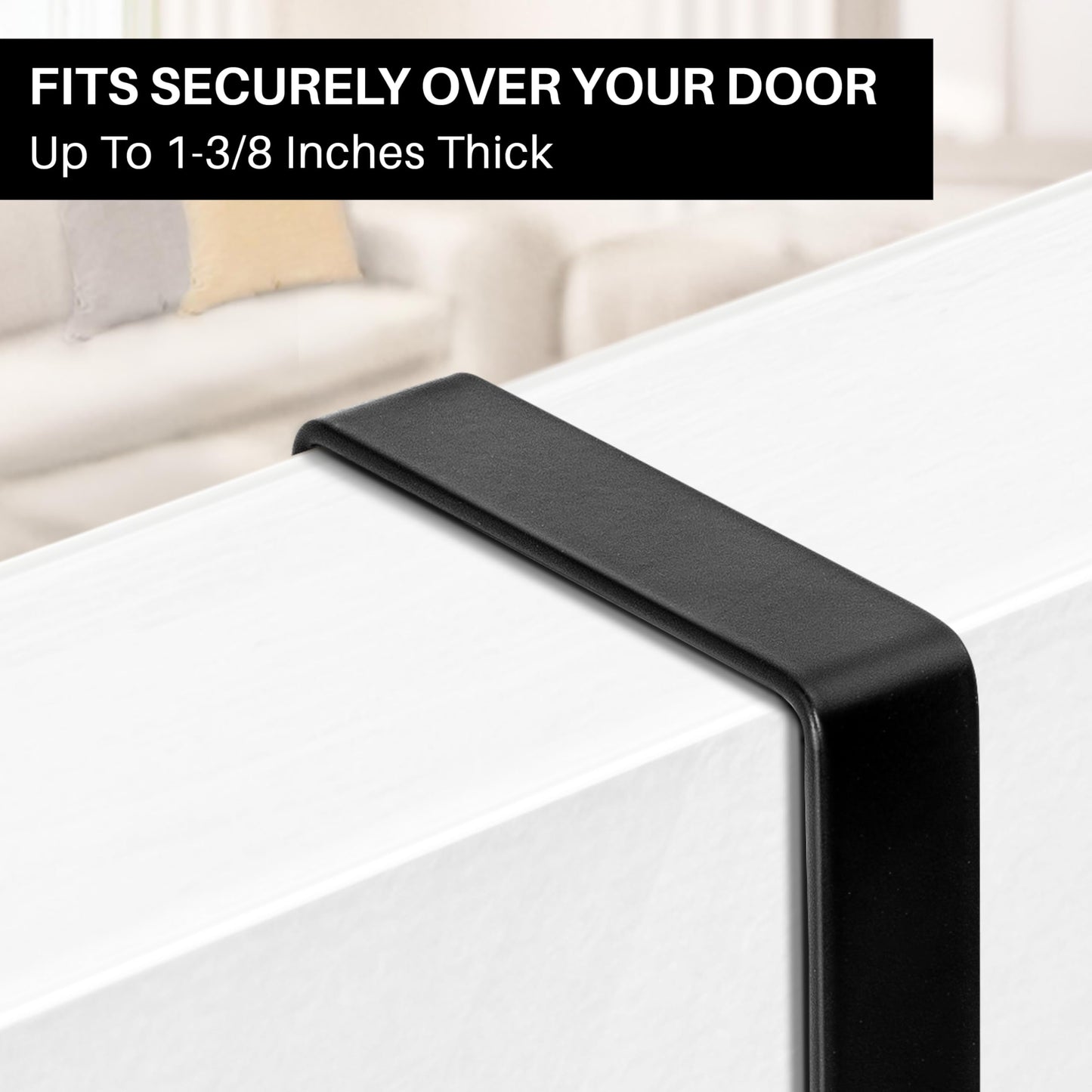 LYNK Professional® Home™ Over the Door Hooks - 46 Hook – Over the Door Coat Rack - Over the Door Hanger - Hanging Towels or Clothes - Bathroom, Bedroom, Laundry Room - Lifetime Ltd. Warranty, Black