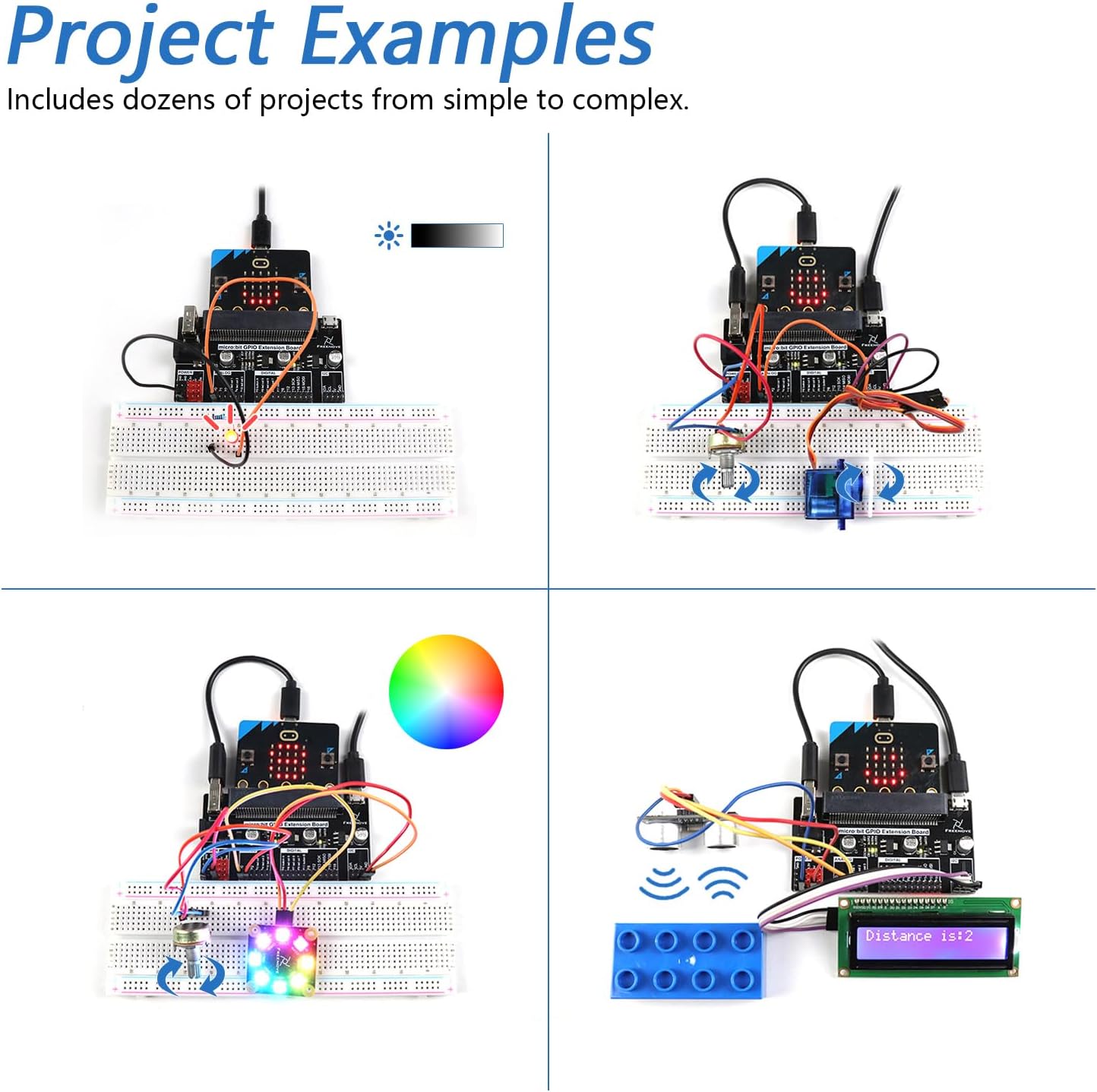 FREENOVE V1 V2), 316-Page 224 44 Ultimate Starter Kit for BBC Micro:bit (Not Included, Works with & Detailed Tutorial