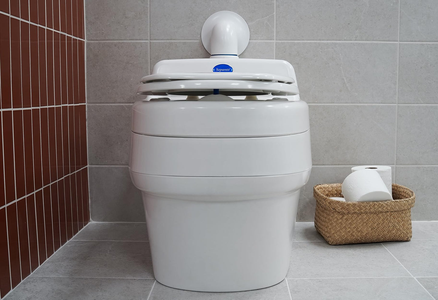 Separett Villa Urine-Separating Compost Toilet | No Additives or Mixing Needed | High-Capacity Design | For Homestead, Schoolie, Cottage Use