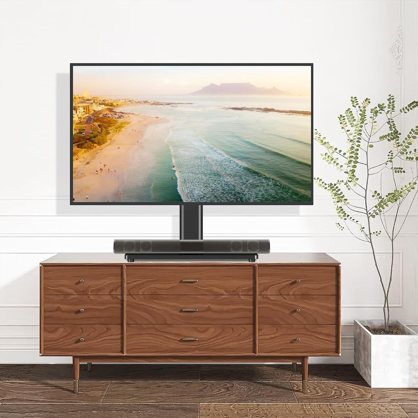 TVON 20-43 inch 4 88 Lbs, 200x200mm Universal TV Stand Base, Swivel Table Top TV Stand for TVs/Monitors with Level