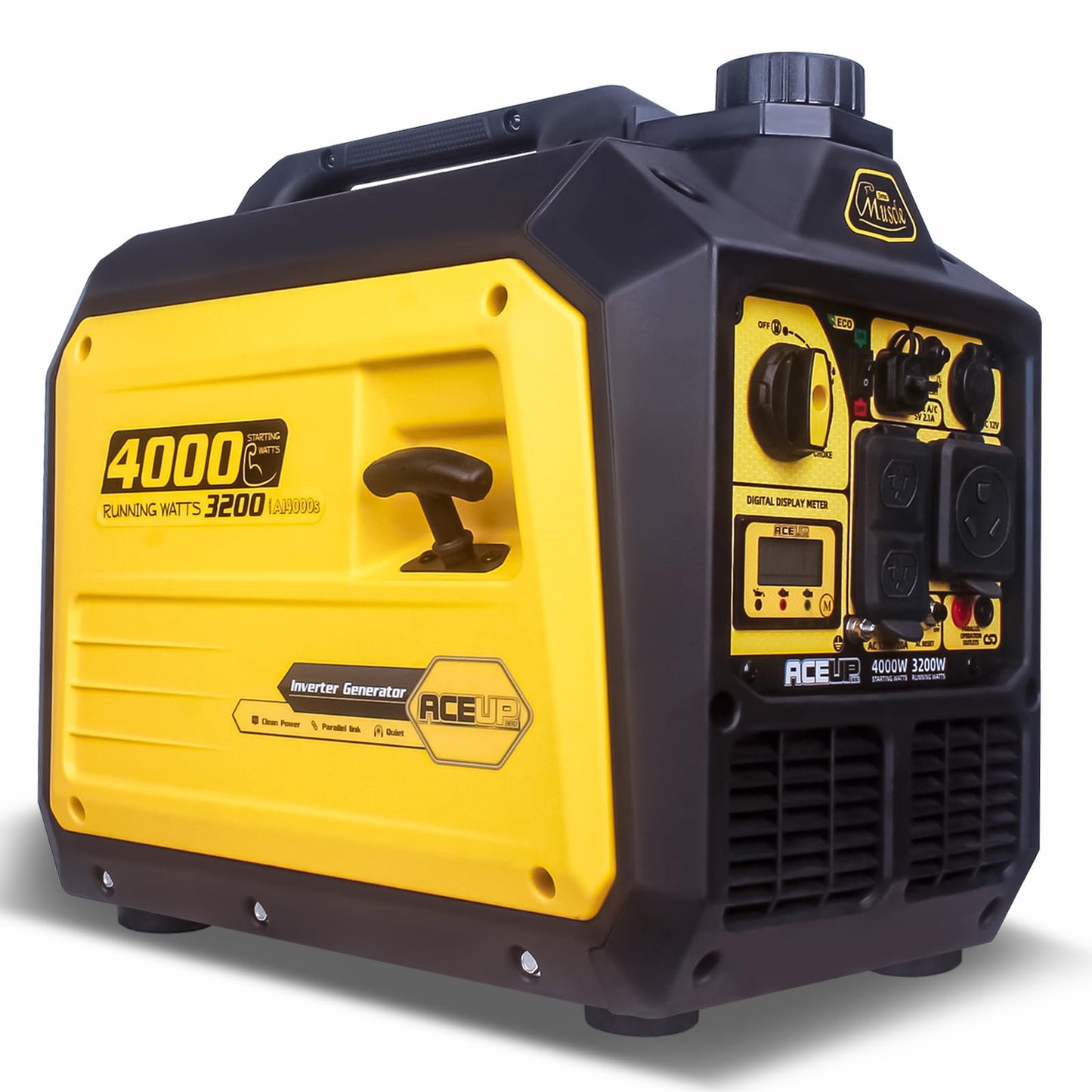 Aceup Energy 4000 Watt Portable Inverter Generator 149cc, Super Quiet Gas Generator for Home, RV-Ready, EPA Compliant ideal for Father's Day