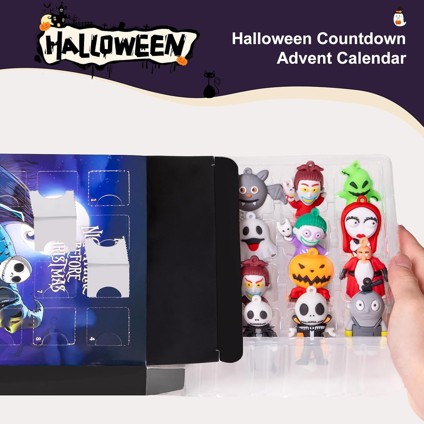 Nightmare Before Christmas Advent Calendar 2025 - 24-Day Halloween Countdown with Classic Doll Collectibles & Ornaments