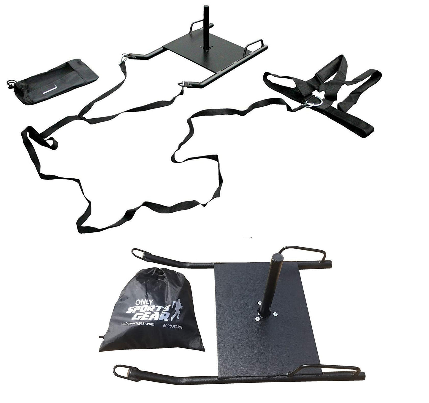 Power Speed Sled w/Harness Weighted Drag Sport Football Training Sled Padded Harness Trading Power Running Speed Sled Weighted Drag Sport Power Sled