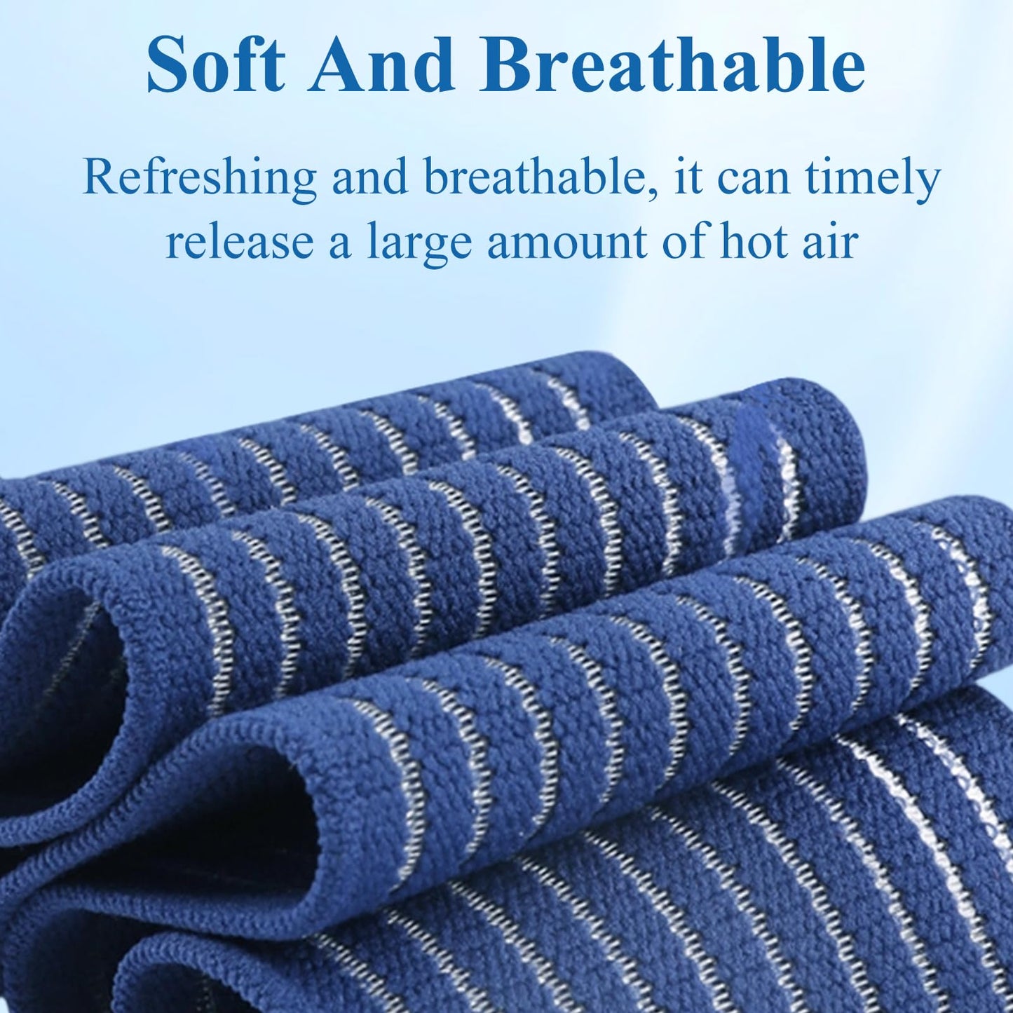 4-Pack Ice Pack Straps, Reusable & Stretchable – 35.5"x3" Adjustable Elastic Wrap with Hook and Loop Closure, Secure Ice Pack Holder for Cold Therapy (Blue)