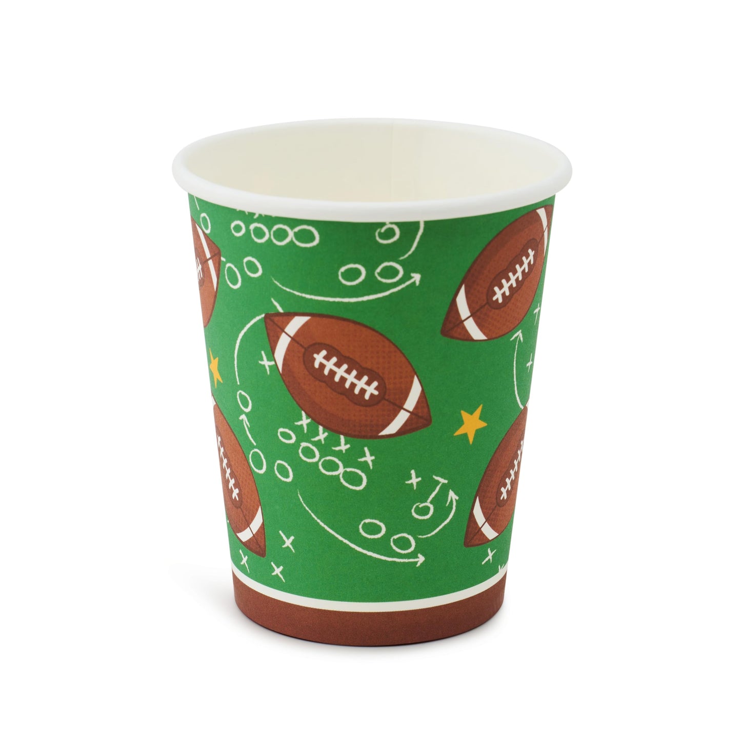 Royal Bluebonnet Football Birthday Party Decorations -Service for 24- Football Birthday Plates (7 & 9 Inch), Napkins and Cups for Decorations for Boys and Girls First Down 1st Party Supplies