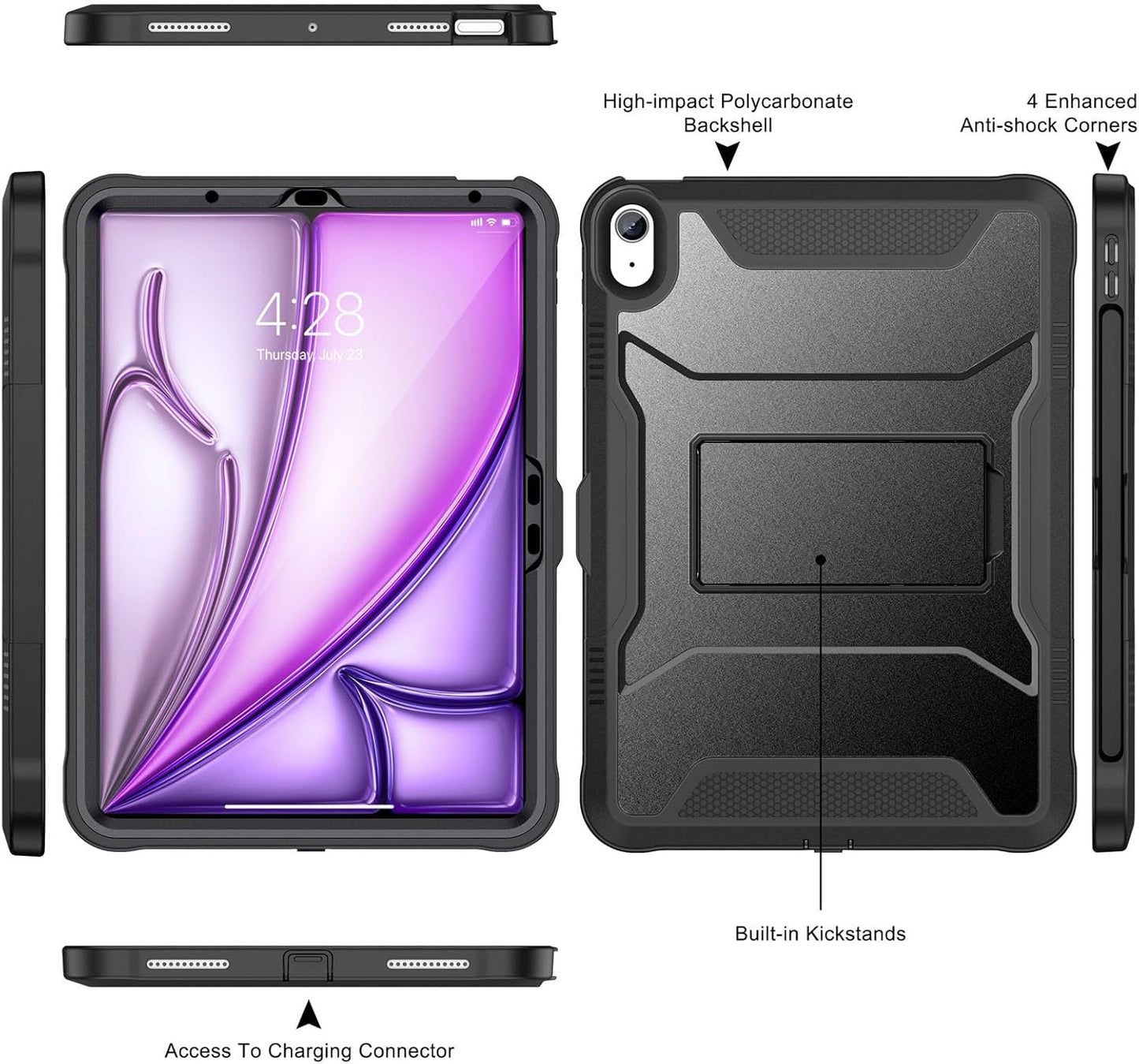 Soke 11-inch M4/M3/M2 (2026/2025/2024), 5th/4th 10.9 (2022/2020), Case for iPad Air iPad Air Generation with Built