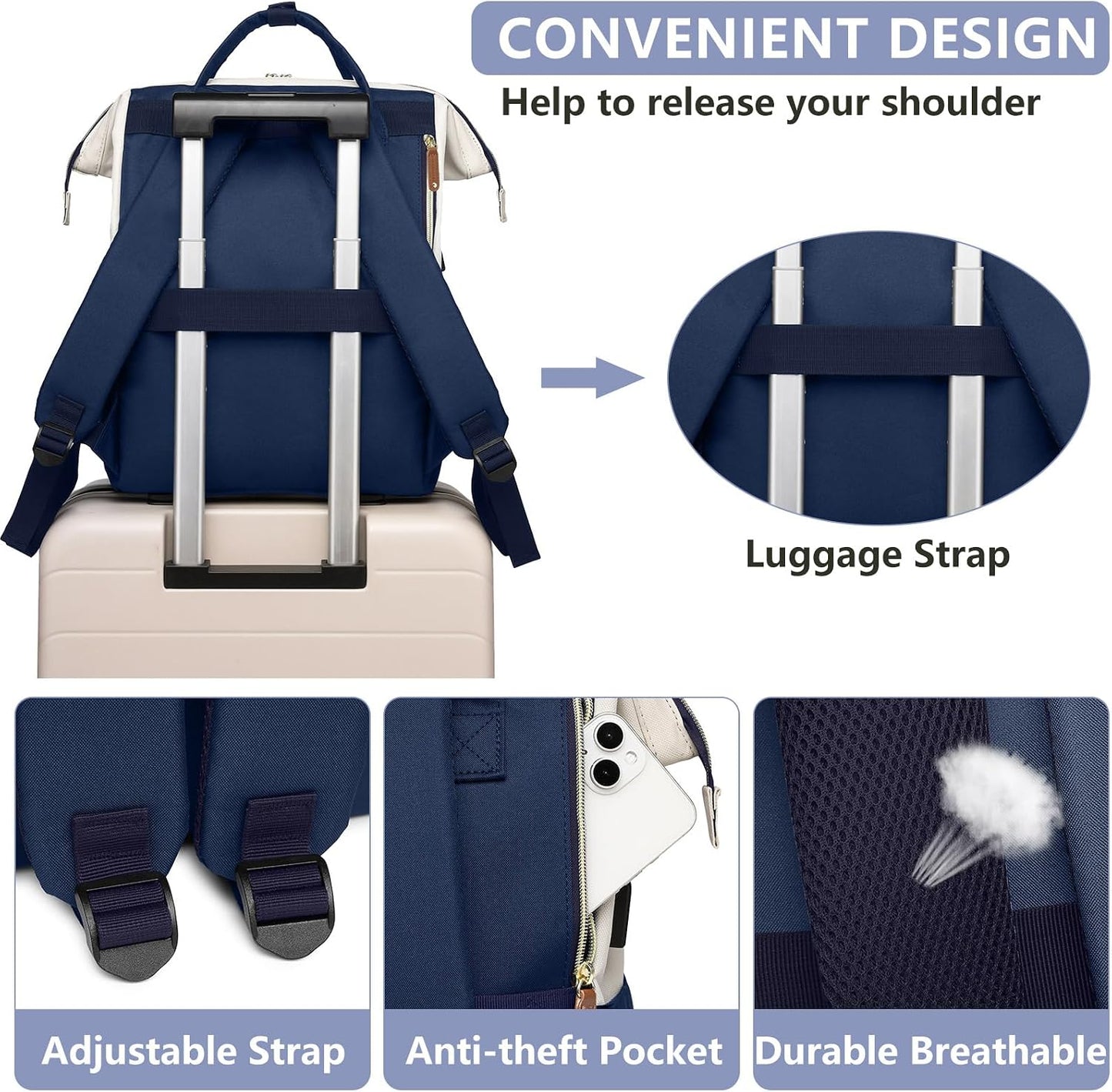 Backpack 15.6 Inch BackPacks Pack Daypack Focdod Laptop for Womem Work Bags: Travel Durable Back With USB Charging Port