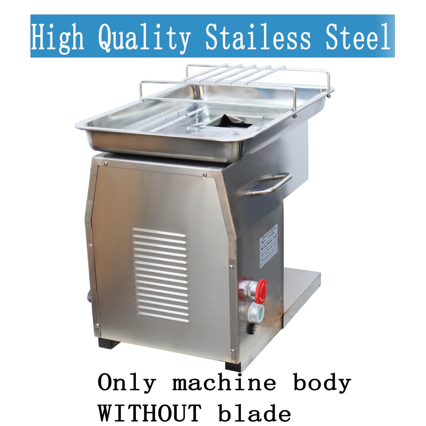 HQHAOTWU Commercial Stainless Steel Meat Slicer Body for 110V QX Meat Cutting Machine Cutter Standard Feed Port