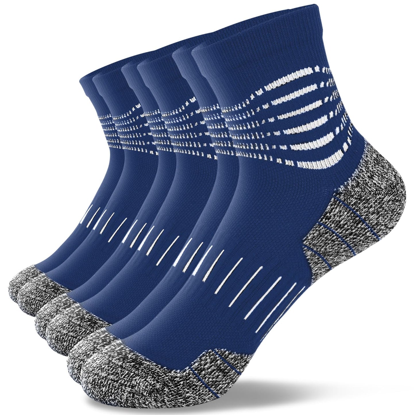 IRAMY Ankle Compression Socks for Men Athletic Running Socks with Cushioned Support 3 Pairs