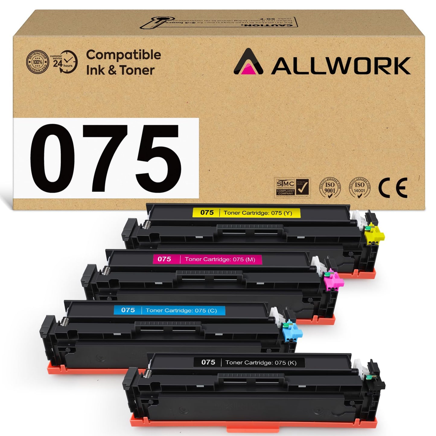 075 Toner Cartridge Compatible Replacement for Canon 075 075H Toner Cartridge Set Works for Canon Color imageclass MF665cdw MF662Cdw MF663Cdw LBP646Cdw LBP647Cdw LBP640 MF660 Series Printer, 4 Pack