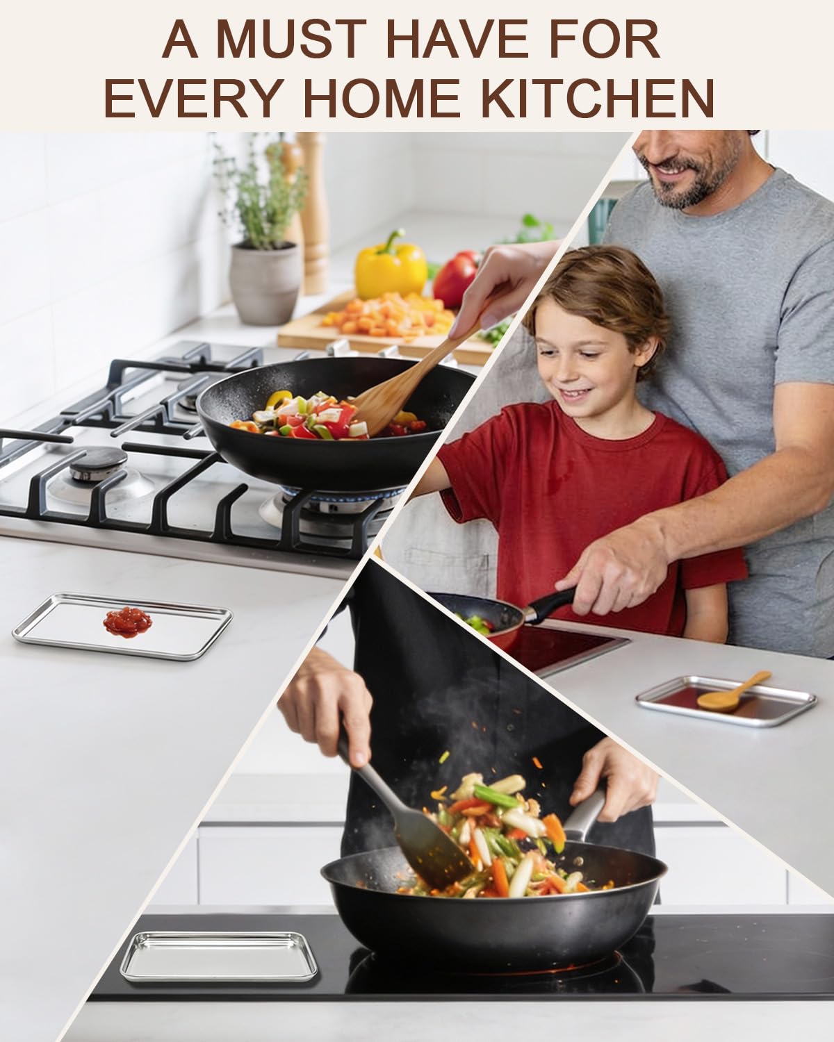 2 Pack Spoon Rest for Stove Top Kitchen Counter Stainless Steel Spoon Rest Coffee Spoon Holder Ladle Cooking Spatula Rest Heat-Resistant Drip Tray Dishwasher Safe Home Cooks Gifts 7.08in. x3.93in.