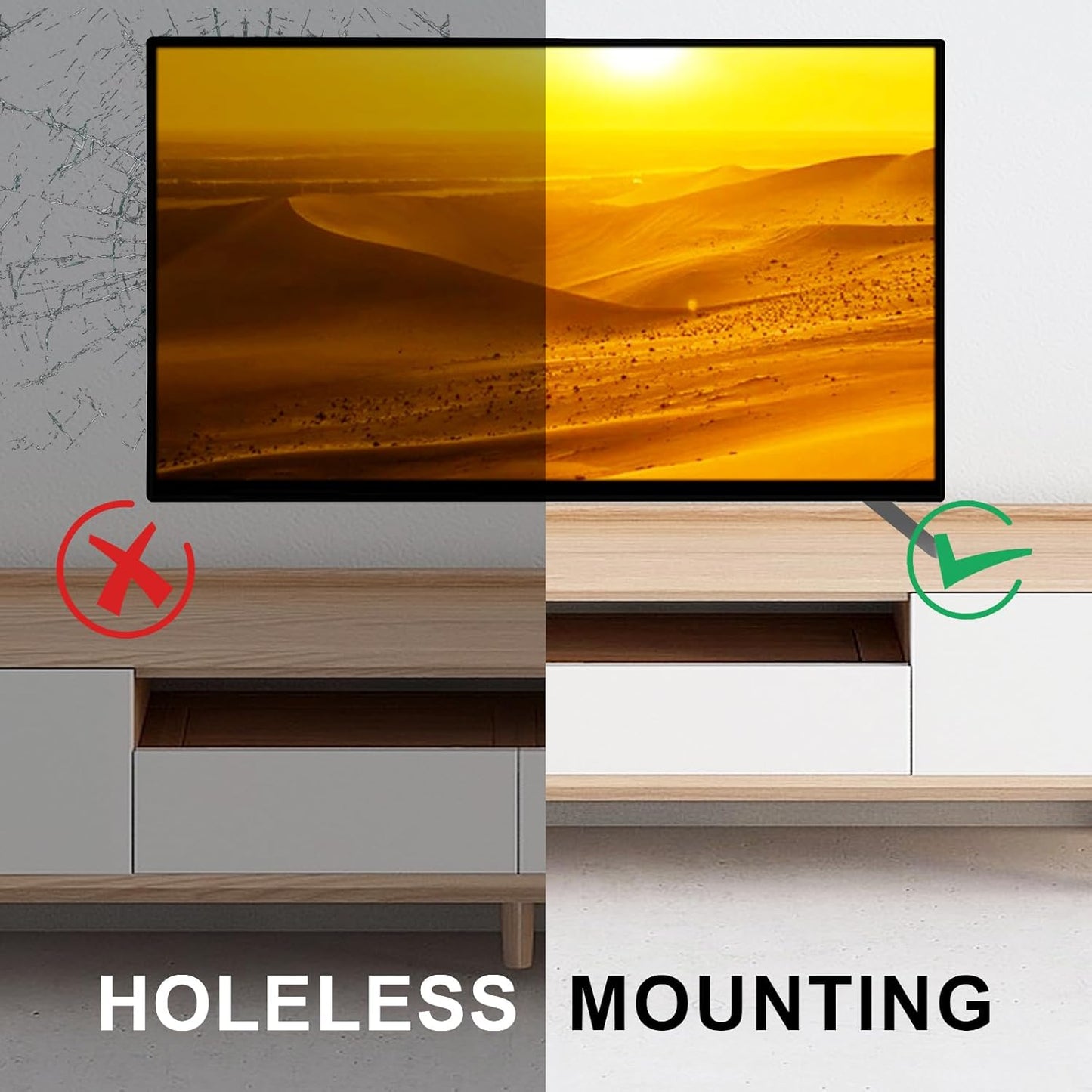 AIDITIYMI L-R-2412-01 55U6K 65U6K 55 65 Inch U6 4K TV Base Stand, TV Stand Legs Replacement Compatible with Hisense