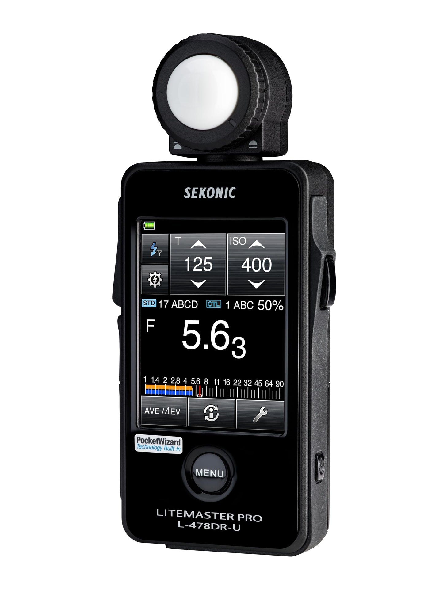 Sekonic L-478DR-U Pocket Wizard Lightmeter With Exclusive USA Radio Frequency And Exclusive 3-Year Warranty,Black,401-477