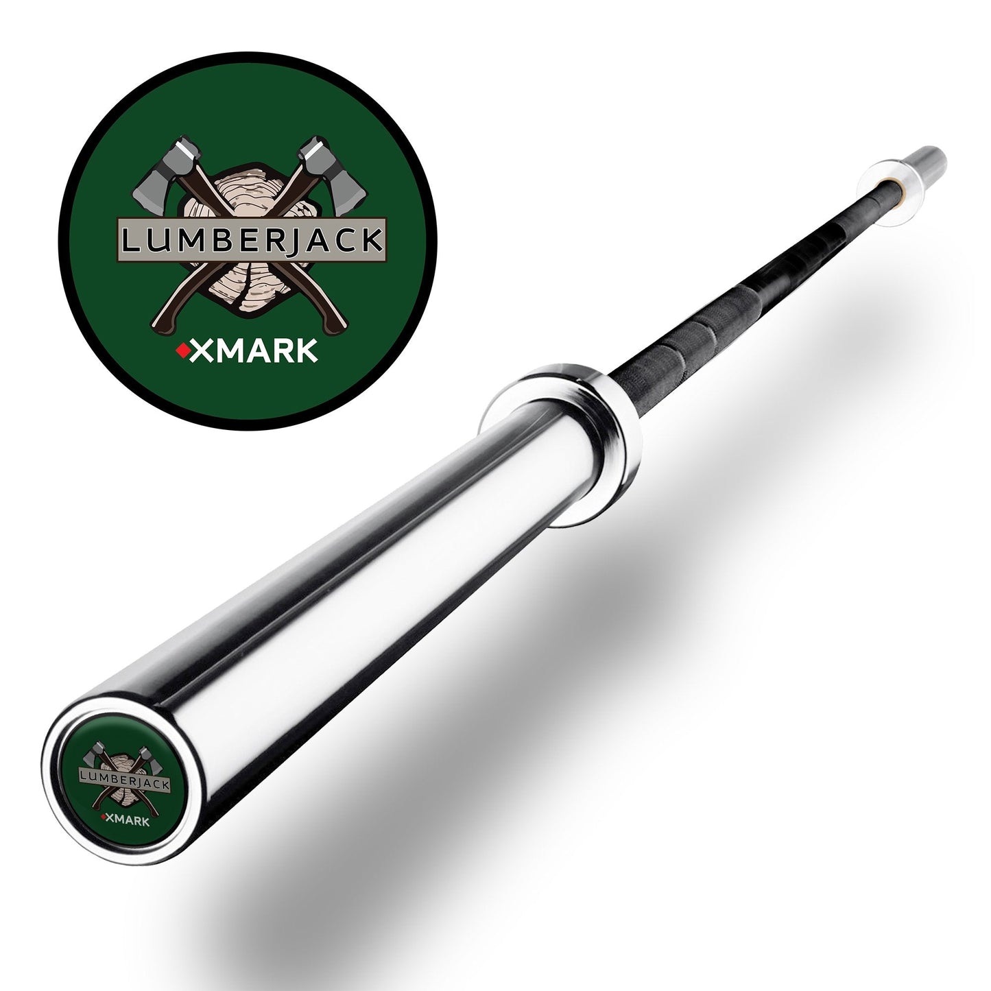 XMARK Lumberjack 7 Ft Olympic Barbell, 28mm Bar for Squat Bench Deadlift & Olympic Lifts, 1000 lb Capacity, 2-Inch Weight Bar for Home Gym