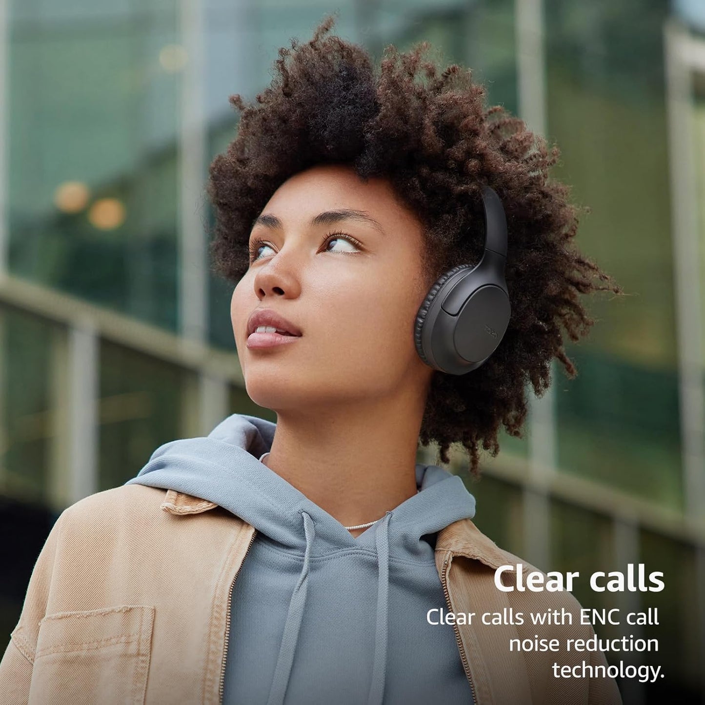 TOZO HA1 5.4 70H Headset, 32 Bluetooth Over Ear Headphones, Playtime with Mic, Foldable Wireless Deep Bass Stereo Sound