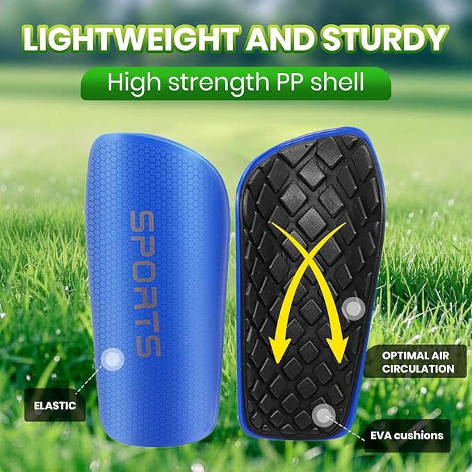 Shin Guards Soccer Kids 2025 Version High-Density Foam Soccer Shin Guard with Sleeves Shin Protective Pads for Kids Daily Practice School Competitions Outdoor Play