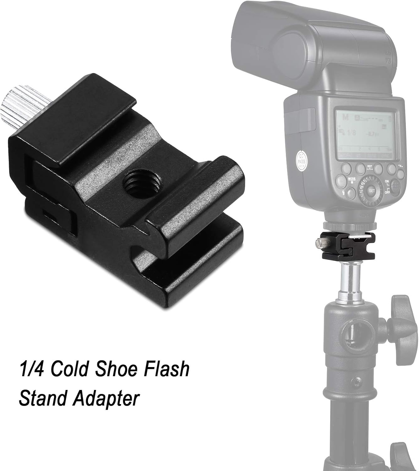 Weewooday 8 Pack 1/4"-20 Set Hot Shoe Adapter Kit, Cold Shoe Mount & Flash Stand Mount for DSLR Camera Rig, Tripod