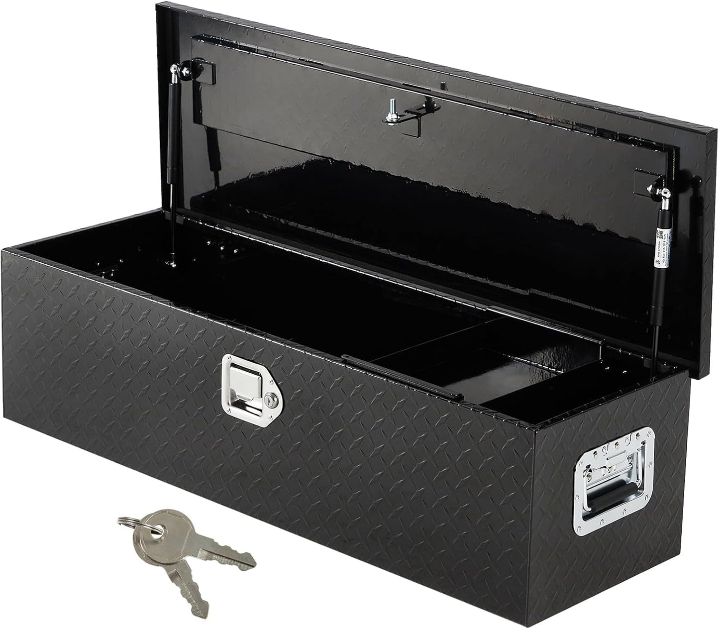 EliteEdge Heavy Duty Aluminum Truck Bed Tool Box, Diamond Plate Tool Box with Side Handle and Lock Keys, Storage Box Chest Box Organizer for Pickup, Truck Bed, RV, Trailer, 39"x13"x10"
