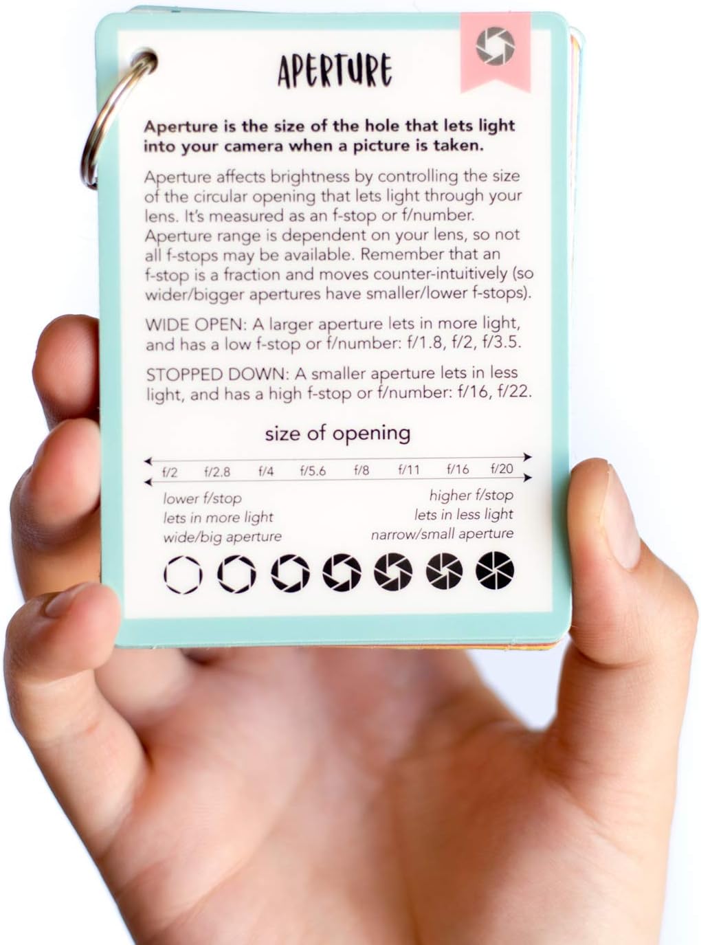 Snap Happy Mom Settings, DSLR Cheat Sheet Cards for Canon, Nikon and Sony Cameras - Plastic Quick Reference Photography