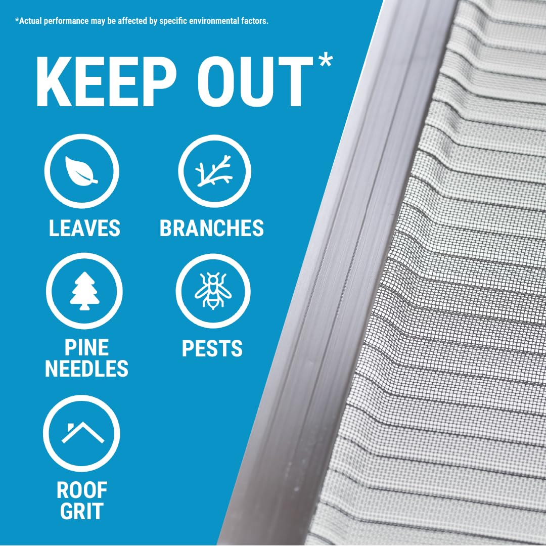 RAPTOR GUTTER GUARD – 48 FT. (Nominal) Contractor Grade Stainless Steel Micro-Mesh Gutter Guard Kit with Screws Included. Fits 5 in. Gutters and Smaller. DIY-Friendly. (5.625 in. x 47.625 in.)