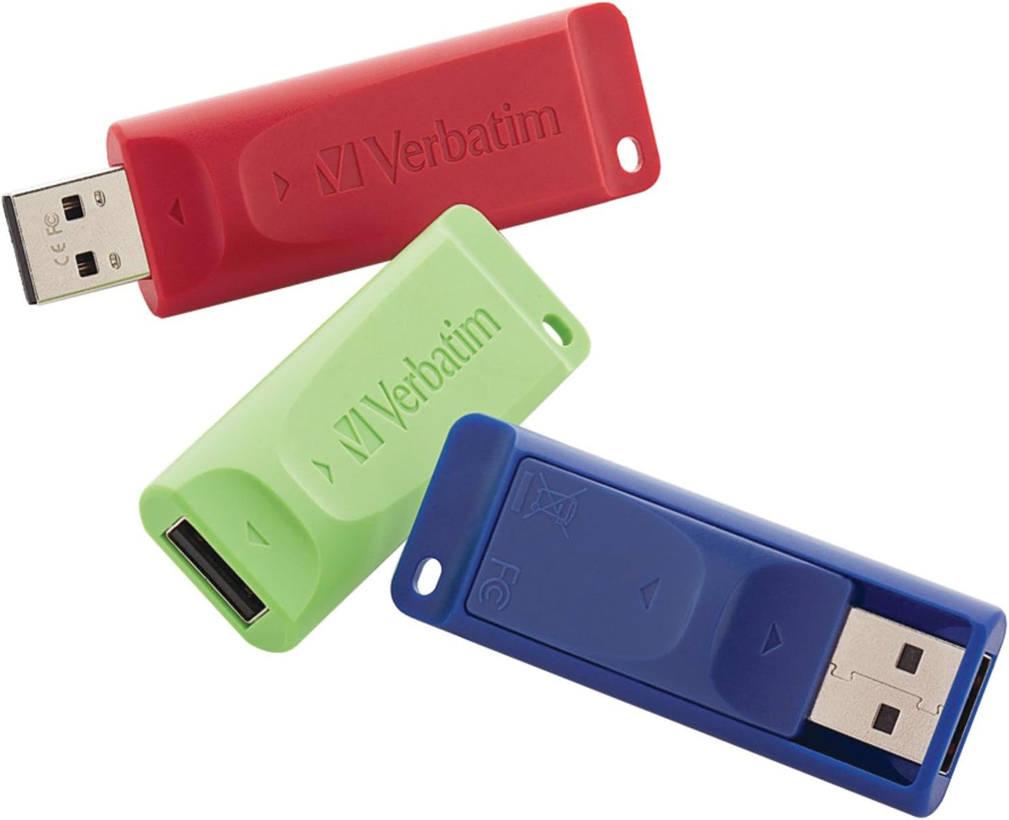 Verbatim 2.0, 16GB, (Pack 3) Store 'n' Go USB Flash Drive Multi