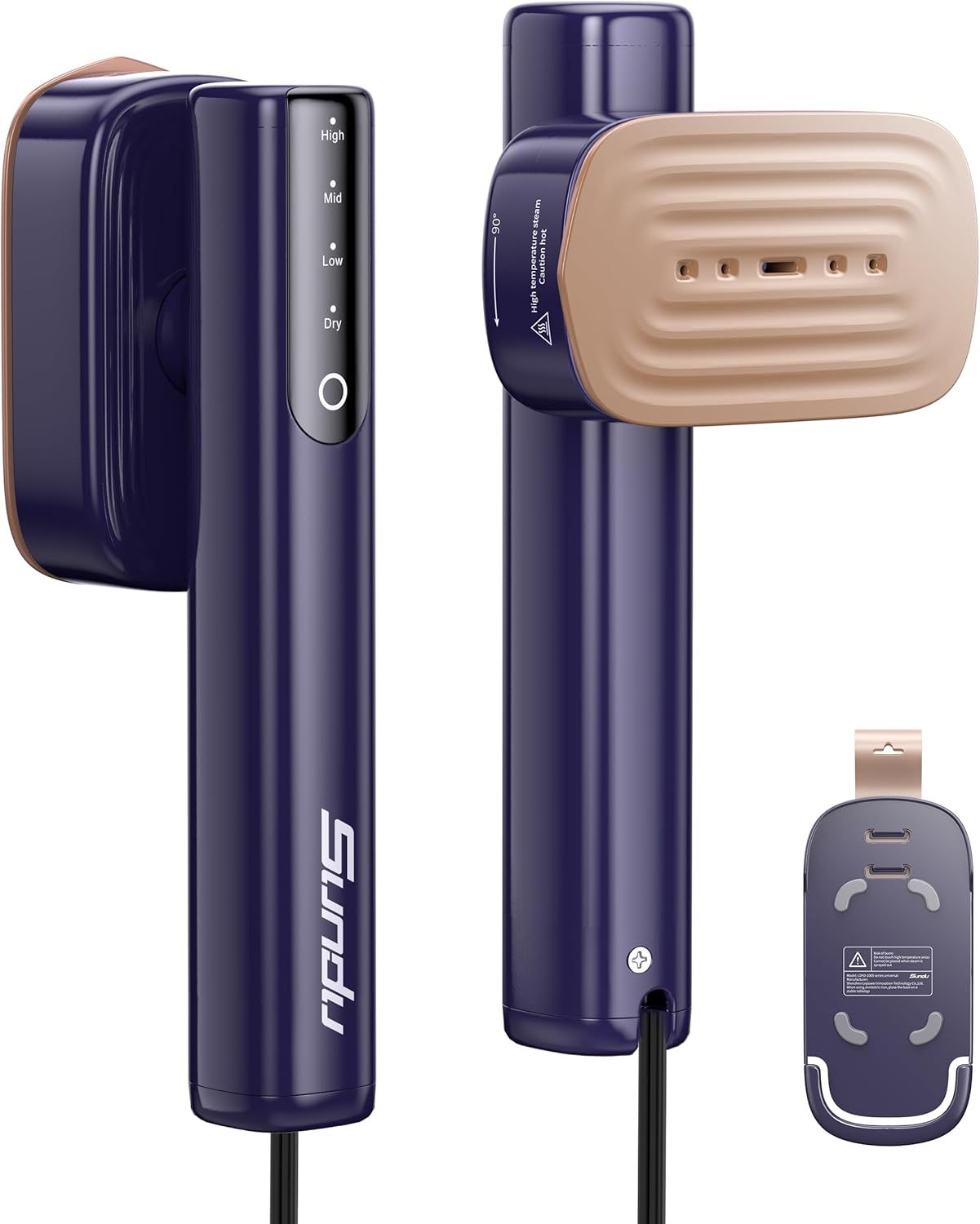 Skiennix Portable Clothes Steamer - 1200W Fast Heating, 20 Min Continuous Steam, 100ml Tank | Travel & Home Use (Blue)