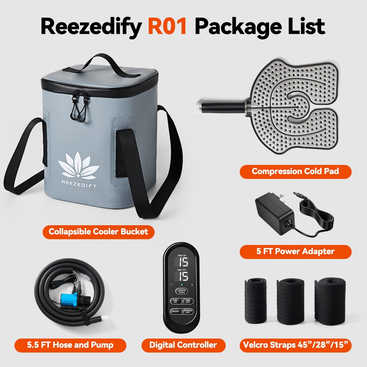 Reezedify Ice Machine for Knee Shoulder Hip After Surgery w/Compression, Cold Therapy Machine for Knee Replacement, Cryotherapy for Post Surgery Recovery, Ice Therapy Pack Wrap for Injuries