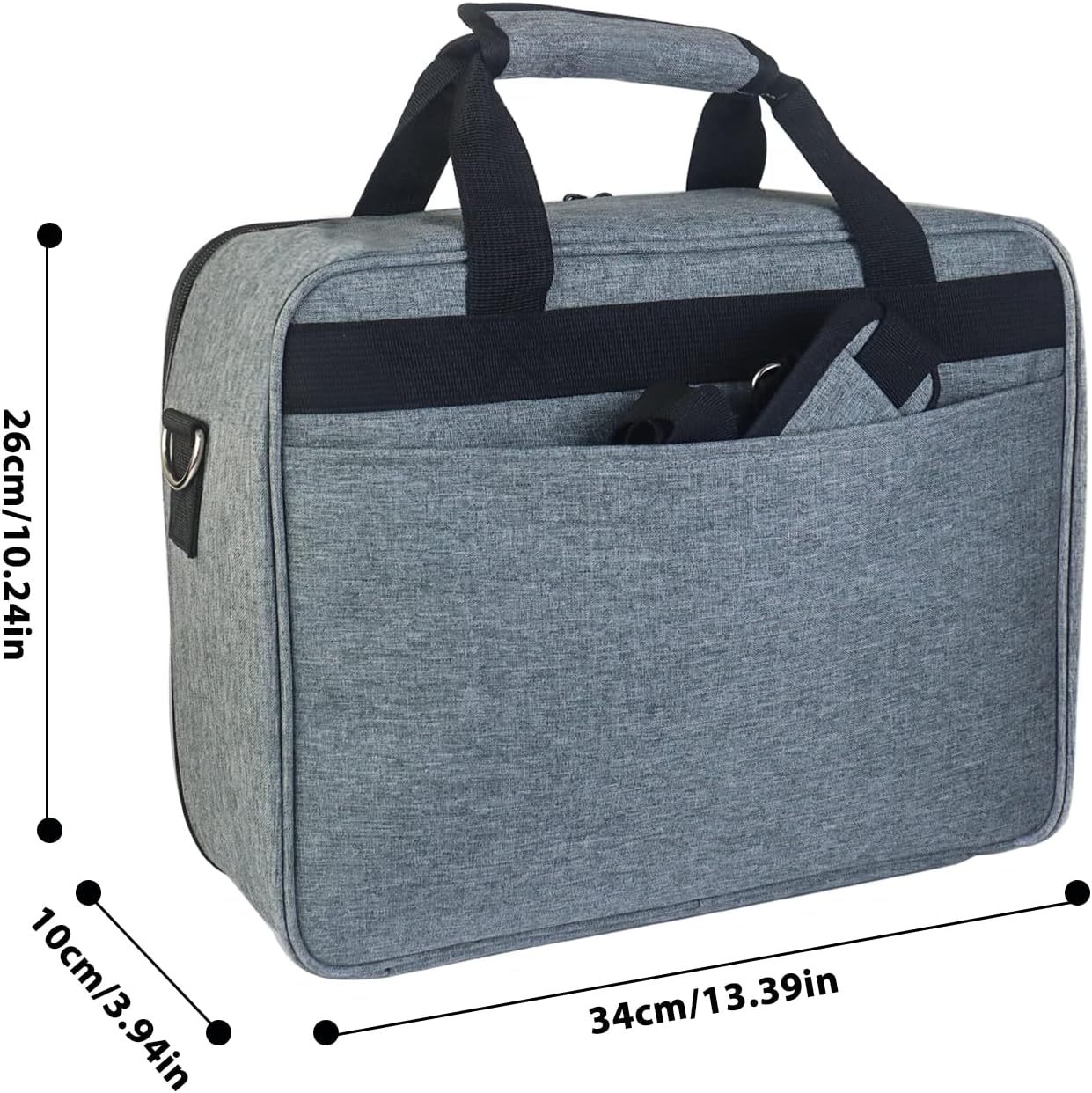 Boczif Projector Case, Portable Storage Travel Case with Laptop Compartment & Adjustable Shoulder Strap for Mini