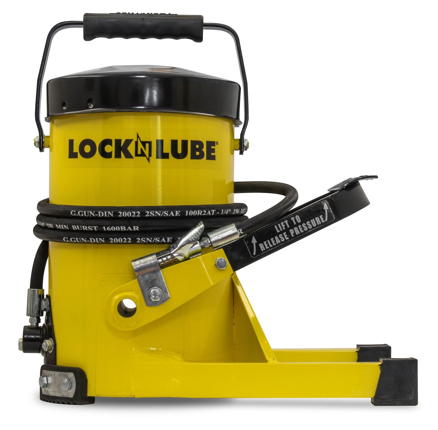 G.Gun Grease Gun - Fast & Easy Greasing. 10,000psi Output. Hands Free Foot Operation & Pressure Relief Valve. Mess & Waste Free, with G.Coupler & 2m Hydraulic Hose. Heavy Duty Industrial Strength