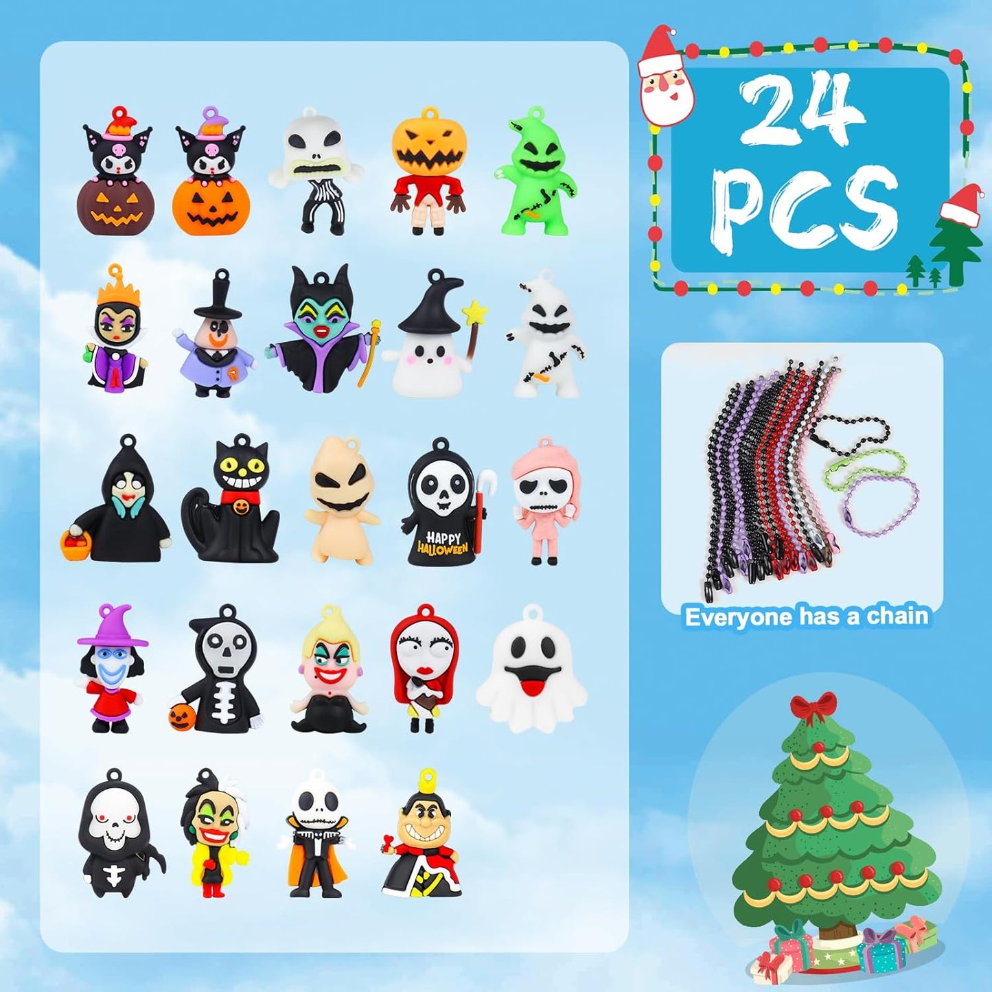 Nightmare Christmas Advent Calendar 2025 - 24-Day Countdown with Classic Dolls & Collectible Figures for Kids