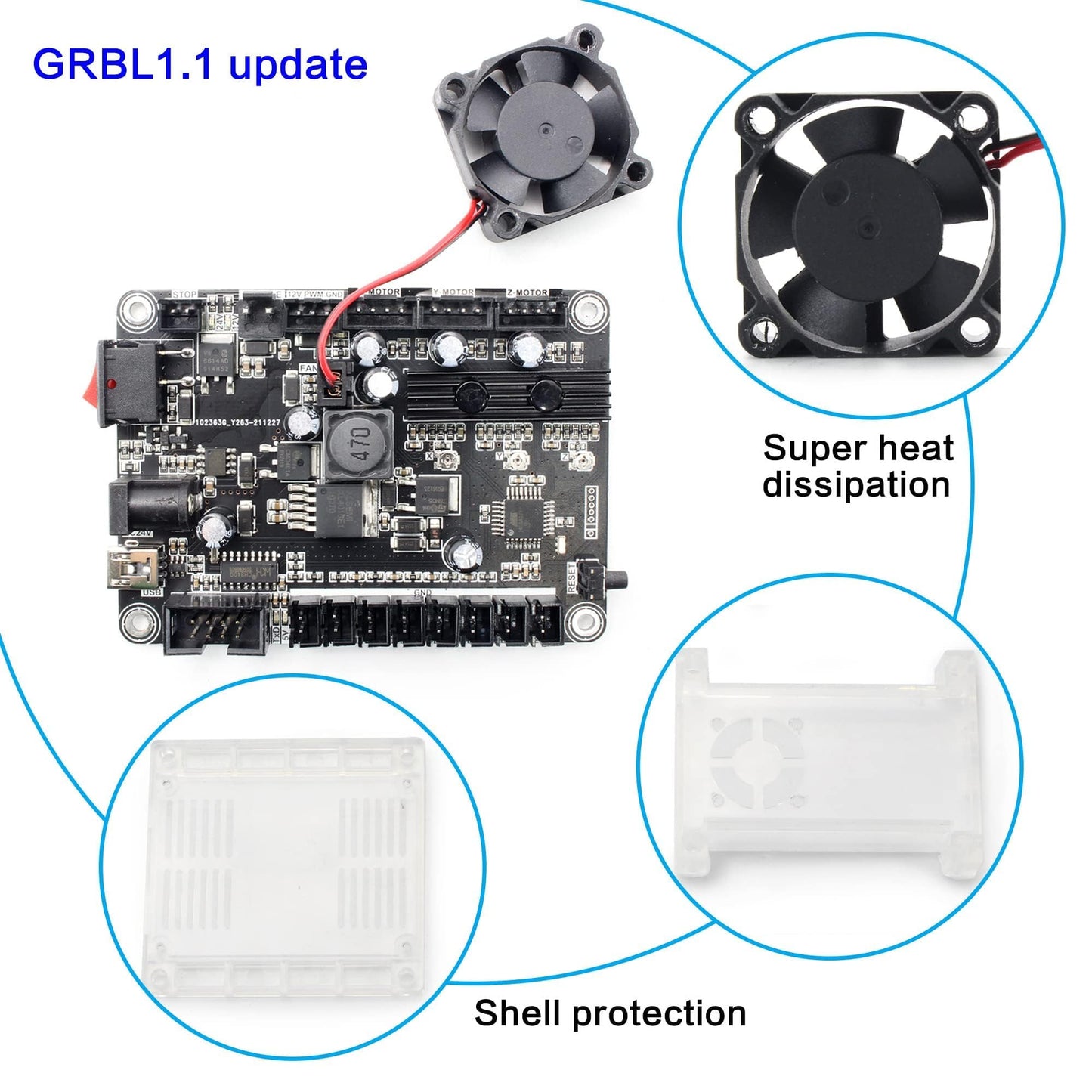 CNCTOPBAOS Upgrade CNC 3018-PRO 3 Axis DIY Mini CNC Router Kit with GRBL Remote Control Offline Controller PVC PCB Acrylic Plastic Wood Cutting Engraving Carving Milling Machine