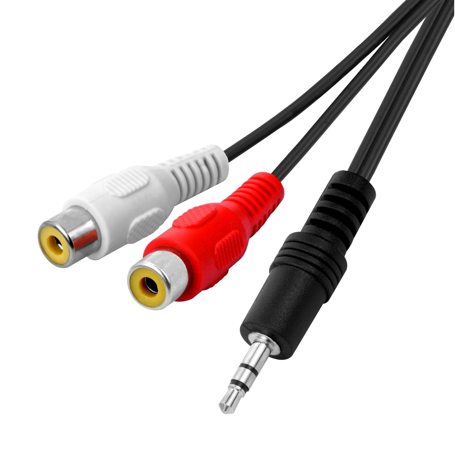 Conext Link 3.5mm 1/8" 2 1m 13040 Stereo Male Plug to RCA Female Jack Aux Audio Y Cable Cord Wire