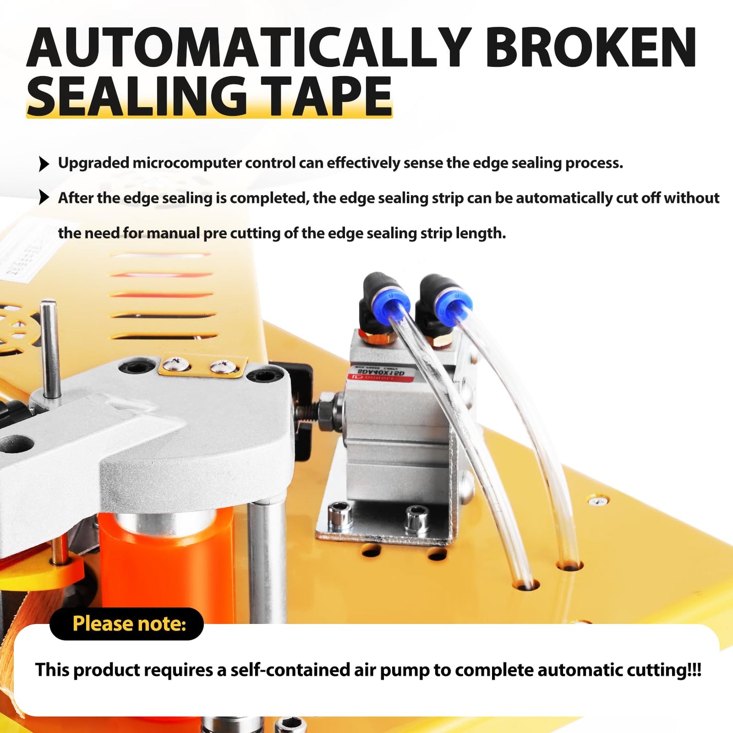 YUCHENGTECH Edge Banding Machine Automatic Tape Breaking Edge Banding Machine With Microcomputer Control 110V