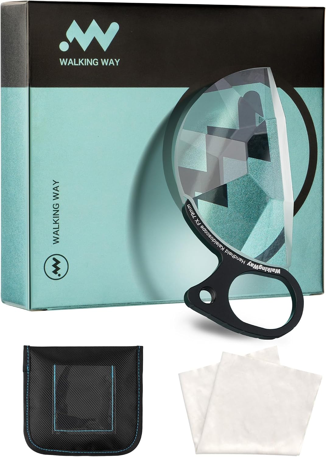 Walking Way 79mm Handheld Subtle Kaleidoscope Prism Filter, Special Effects Camera Lens Filter, Optical Glass Prism