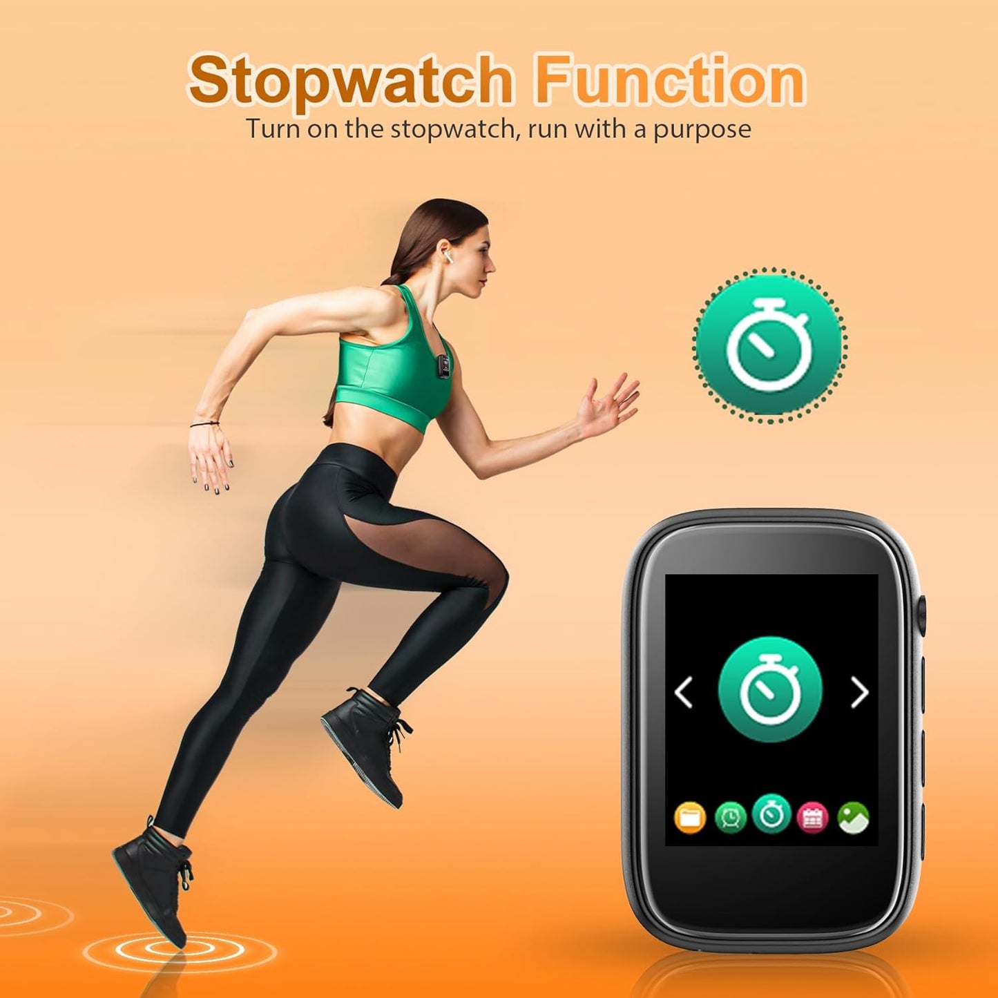 Colorcool Mp3 5.3, 512GB Player with Bluetooth Portable Kids Music Player with Clip on Back,Touch Screen,Biult-in Voice