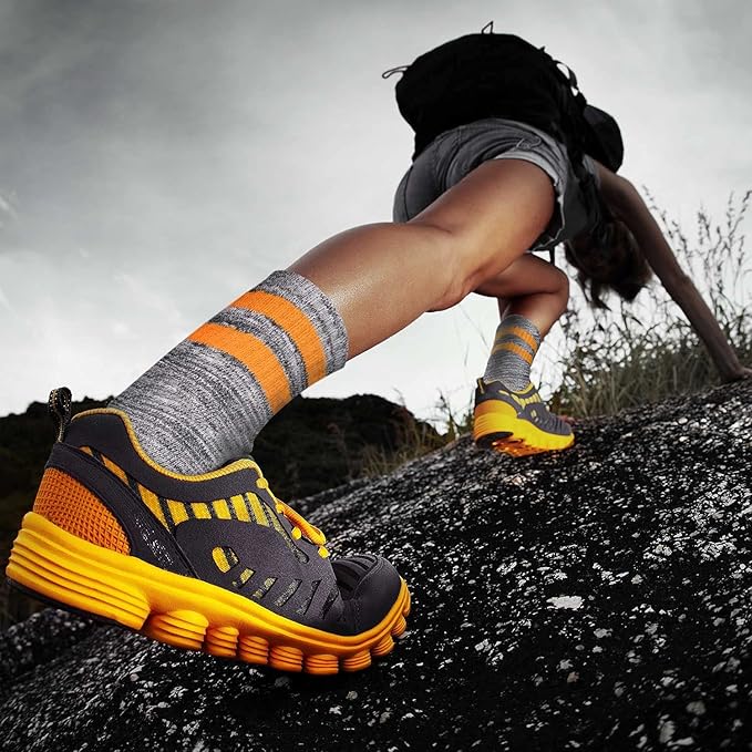 FEIDEER Hiking Walking Socks For Women, Multi-pack Outdoor Recreation Socks Moisture Wicking Crew Socks