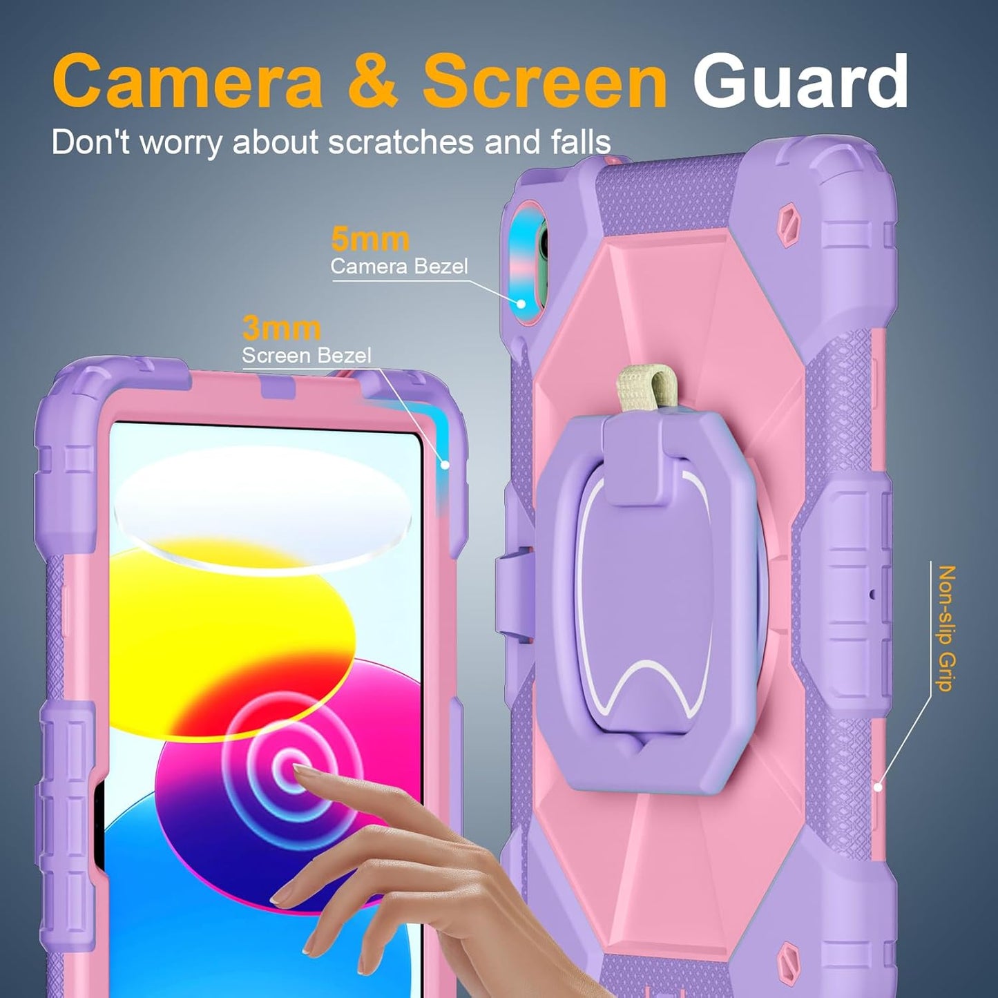 Ubearkk (A16) 11th/10th 11/10.9 Inch 2025/2022, a16 360 Case for iPad Generation for iPad case with Screen Protector