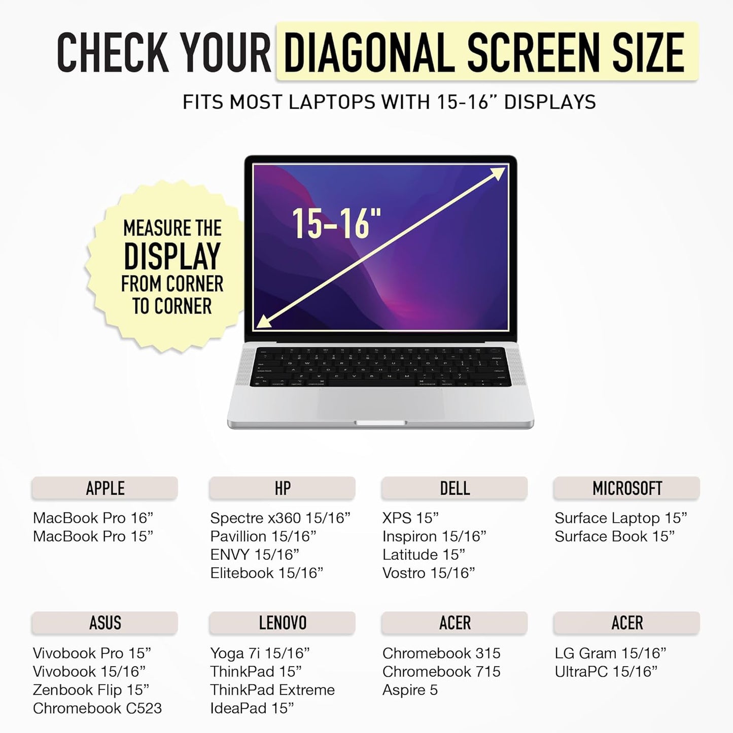 VANDEL 15-16 Inch 16 15.6 Inch 15.6 - The Original Puffy Laptop Sleeve Sleeve for Women and Men MacBook Pro in Case