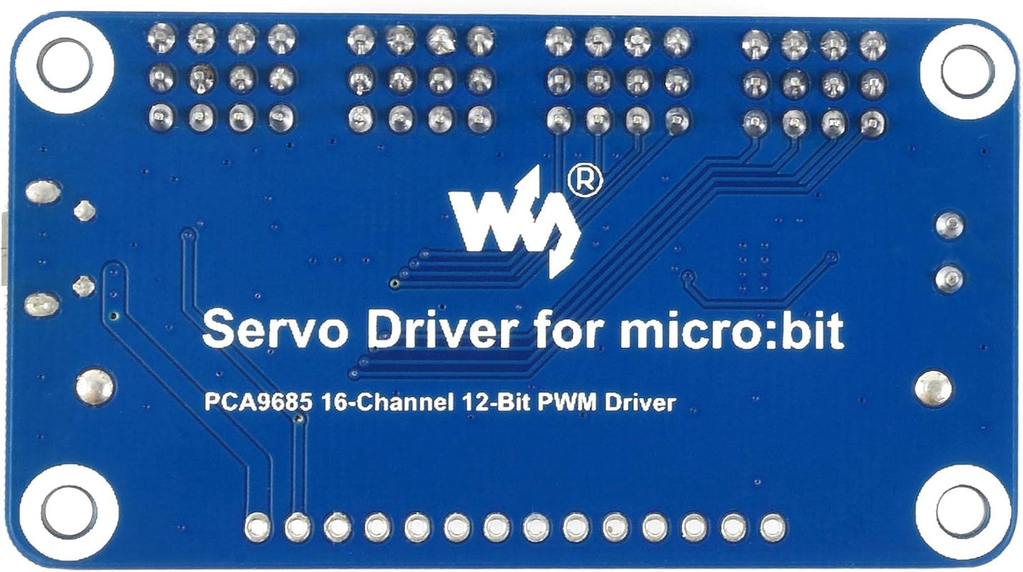waveshare 16 12 I2C Servo Driver for Micro/-bit Channel PWM Outputs Bit Resolution Interface
