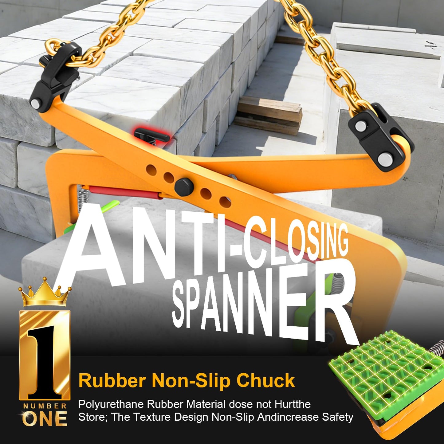 YATOINTO Granite Slab Lifting Clamps 770LBS, Vertical Stone Lifting Clamps Opening Up to 20.08", Marble Heavy Duty Stone Carrying Clamps, Scissor Lifting Clamp for Lifting Handling Transporting