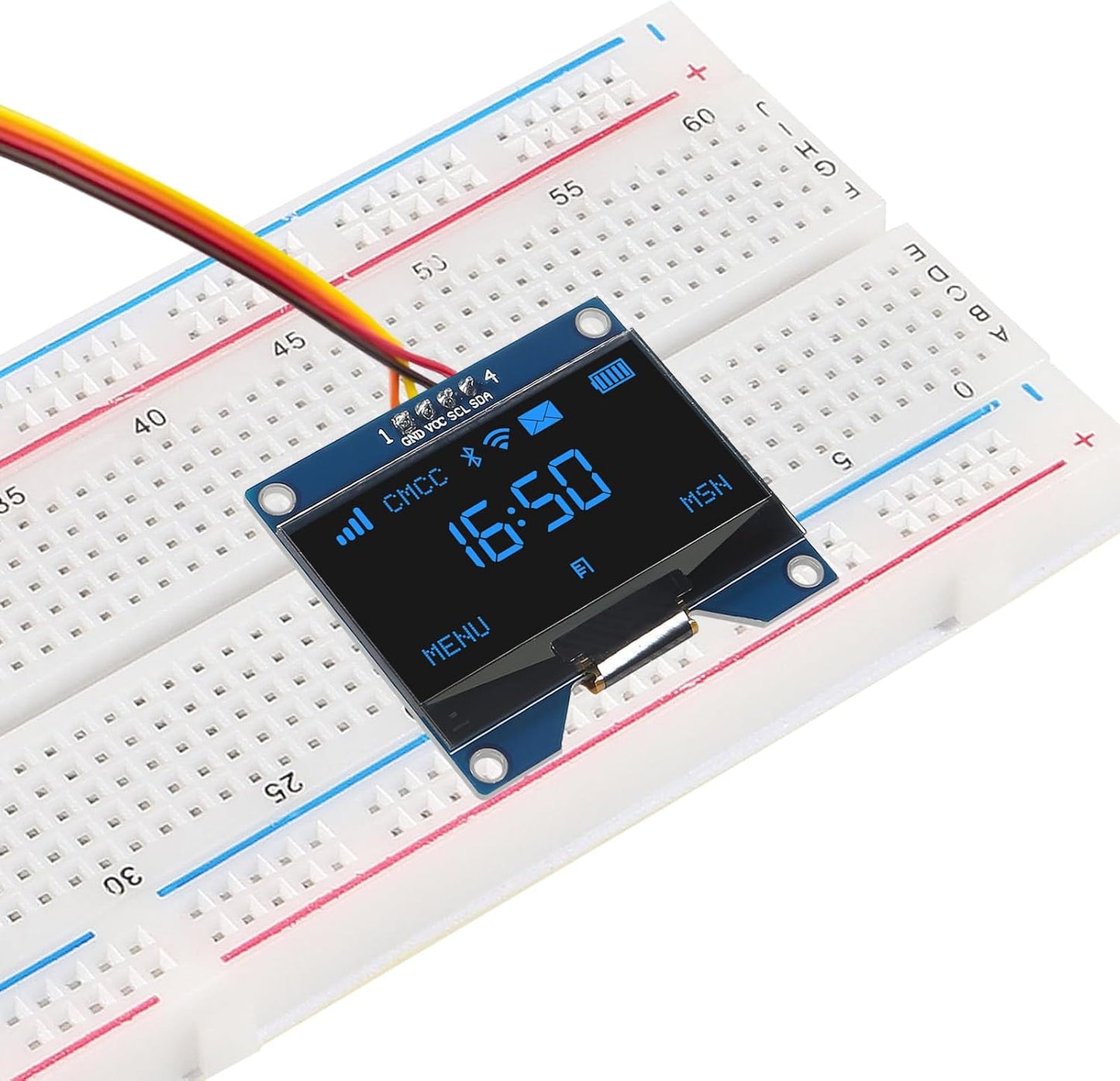 JUZITAO 2PCS 1.54 Inch I2C 12864 128x64 SSD1309 I2C OLED IIC Display Module Pixel Driver Serial Interface Display Board