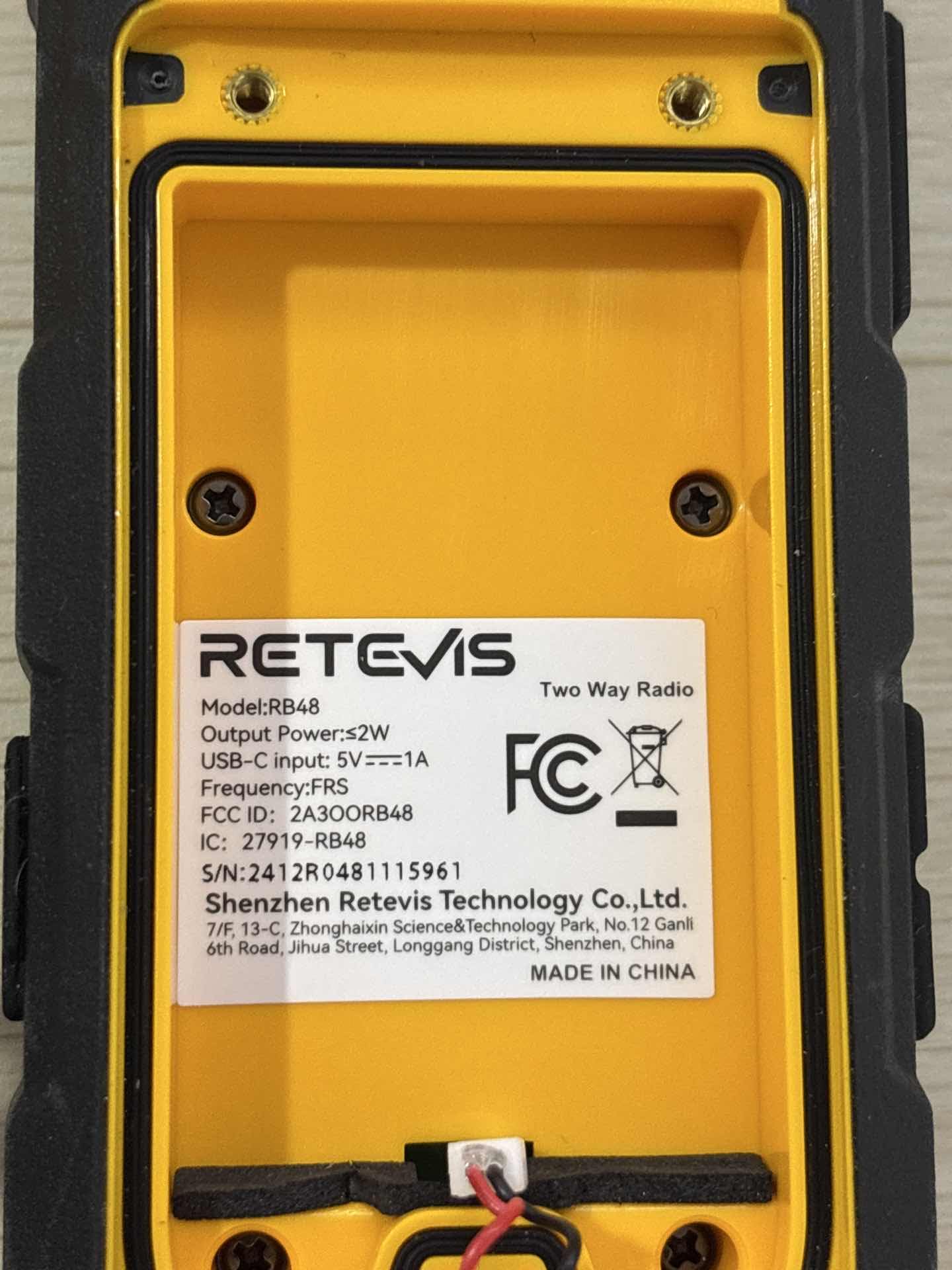Retevis RB48 2 Way Radio Long Range, IP67 Waterproof Walkie Talkies Adults, Drop-Proof, 2000mAh, Emergency, Heavy Duty Two Way Radios, for Job Site Construction Warehouse(6 Pack)