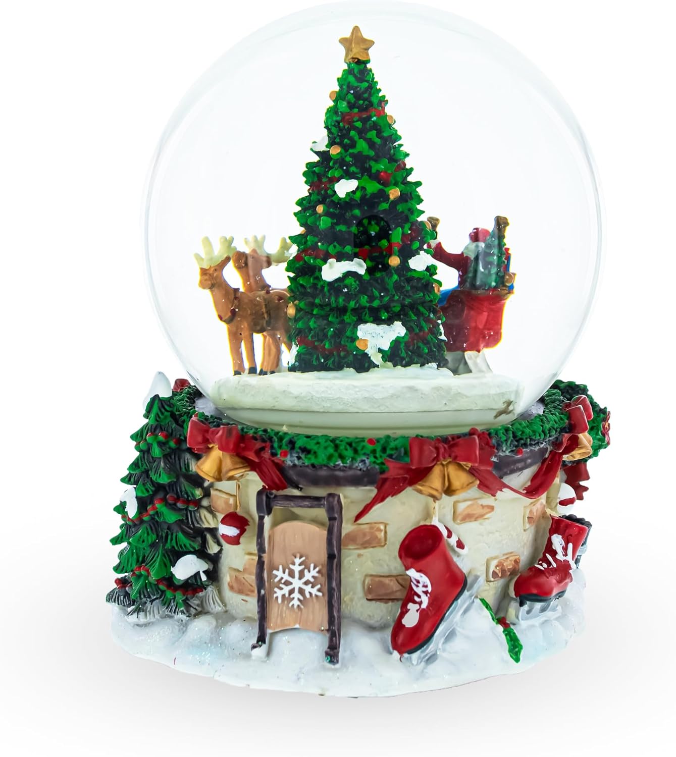 Rotating Santa's Tree Serenade | Musical Water Globe with Enchanting Holiday Scene