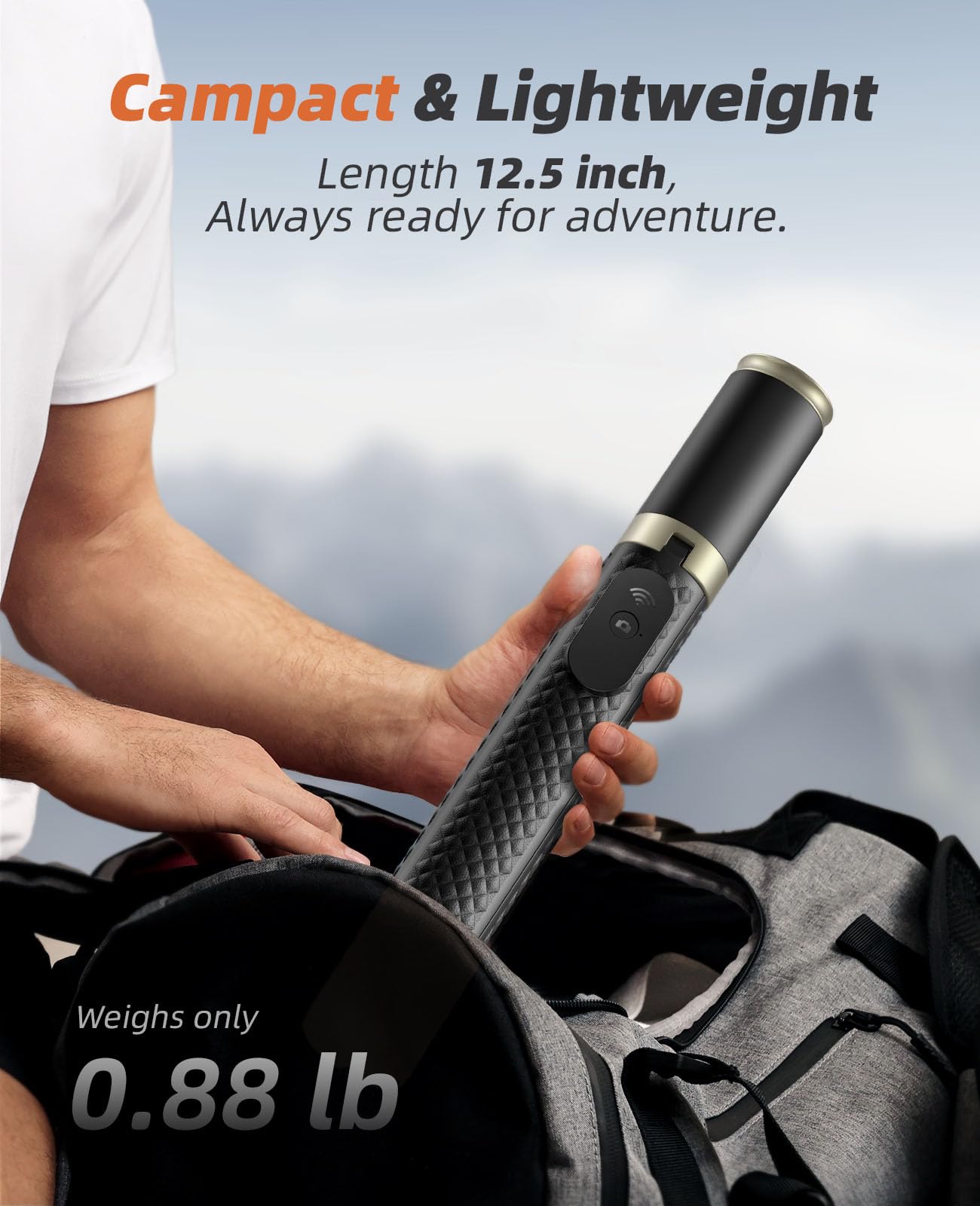 Vimose Phone Tripod & Selfie Stick with Remote, Portable, Lightweight for Video Recording Vlog, Extendable Travel Tripod Stand Compatible with iPhone Android, Black, 62"